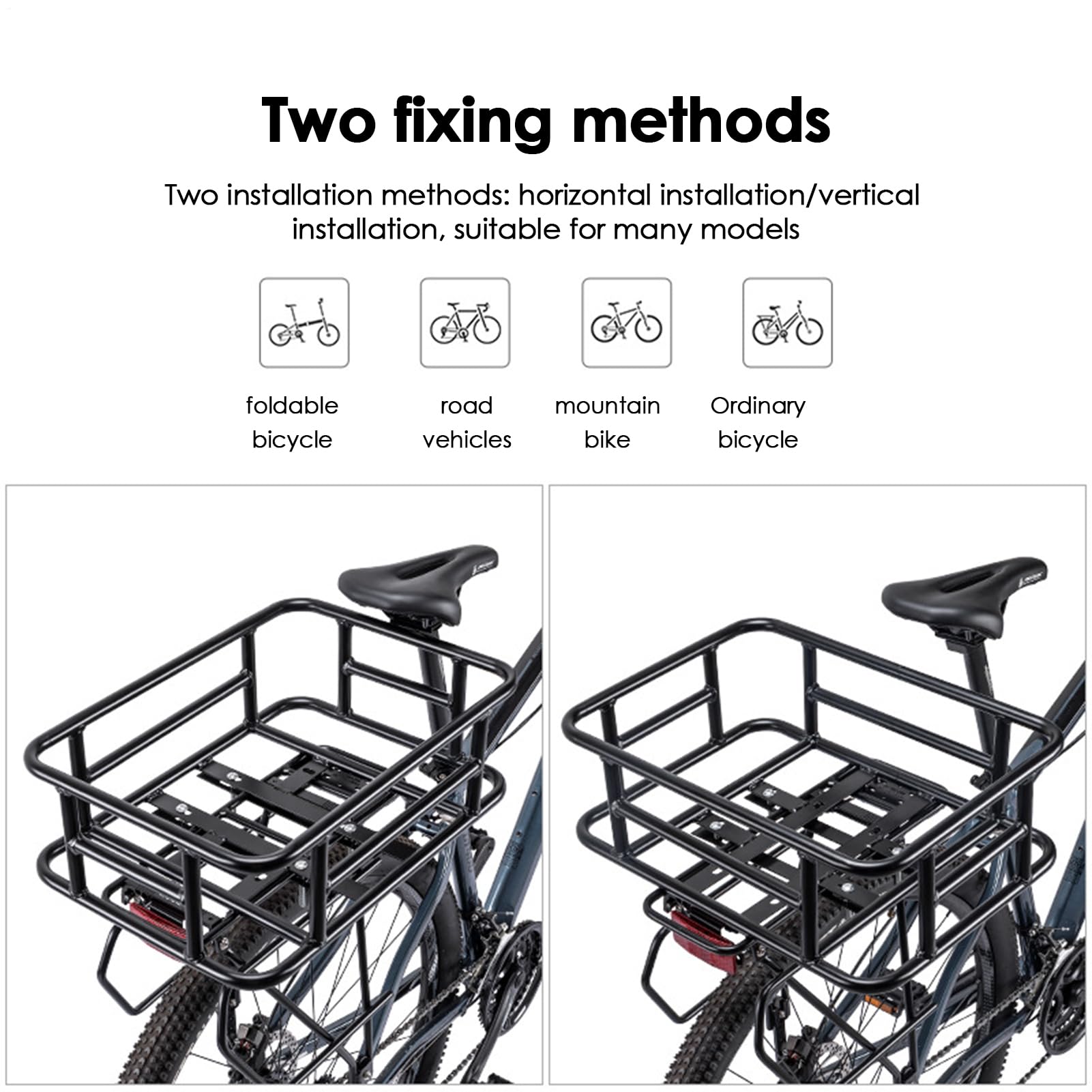 Rear Basket, Heavy Duty Bicycle Basket, Rear Rack Basket, Cargo Basket, Basket With Liner, Electric Rear Basket, Heavy Duty Rear Rack Basket, Biciclette Cargo Basket,
