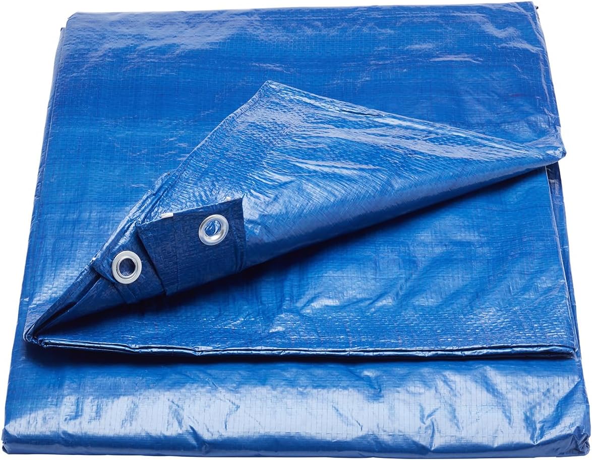 ProDec 18' x 12' Tarpaulin Waterproof Heavy Duty Waterproof Sheet, Double Laminated with Eyelets, Outdoor Furniture Cover, Caravan Cover Sheet, Camping Tarp, Ground Sheets for Camping