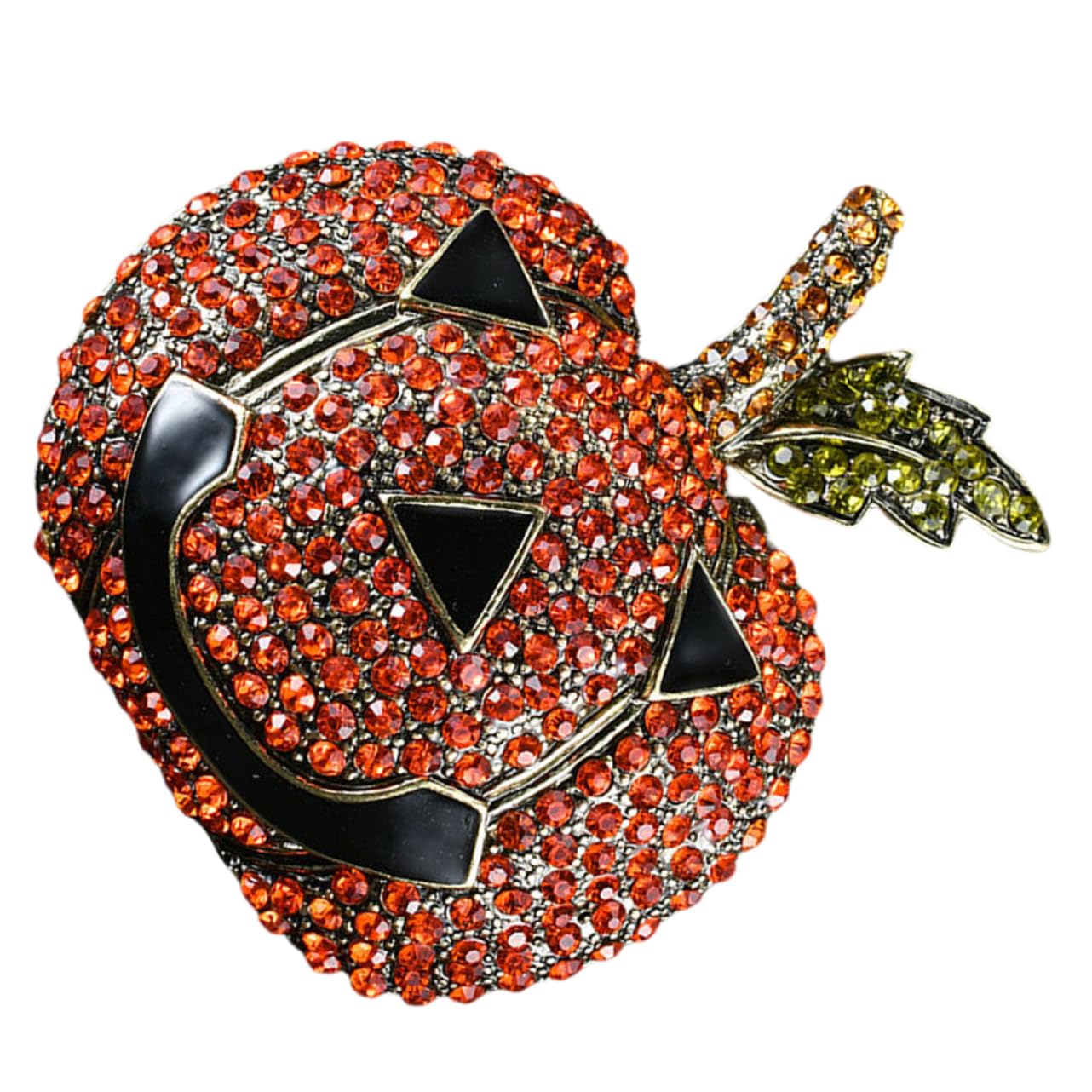 Broche Vegetal Esmalte Para Víspera De Todos Sombrero De Calabaza De Halloween Chico Señoras Disfraz De Broches Declaración Artificial Orange Aleación