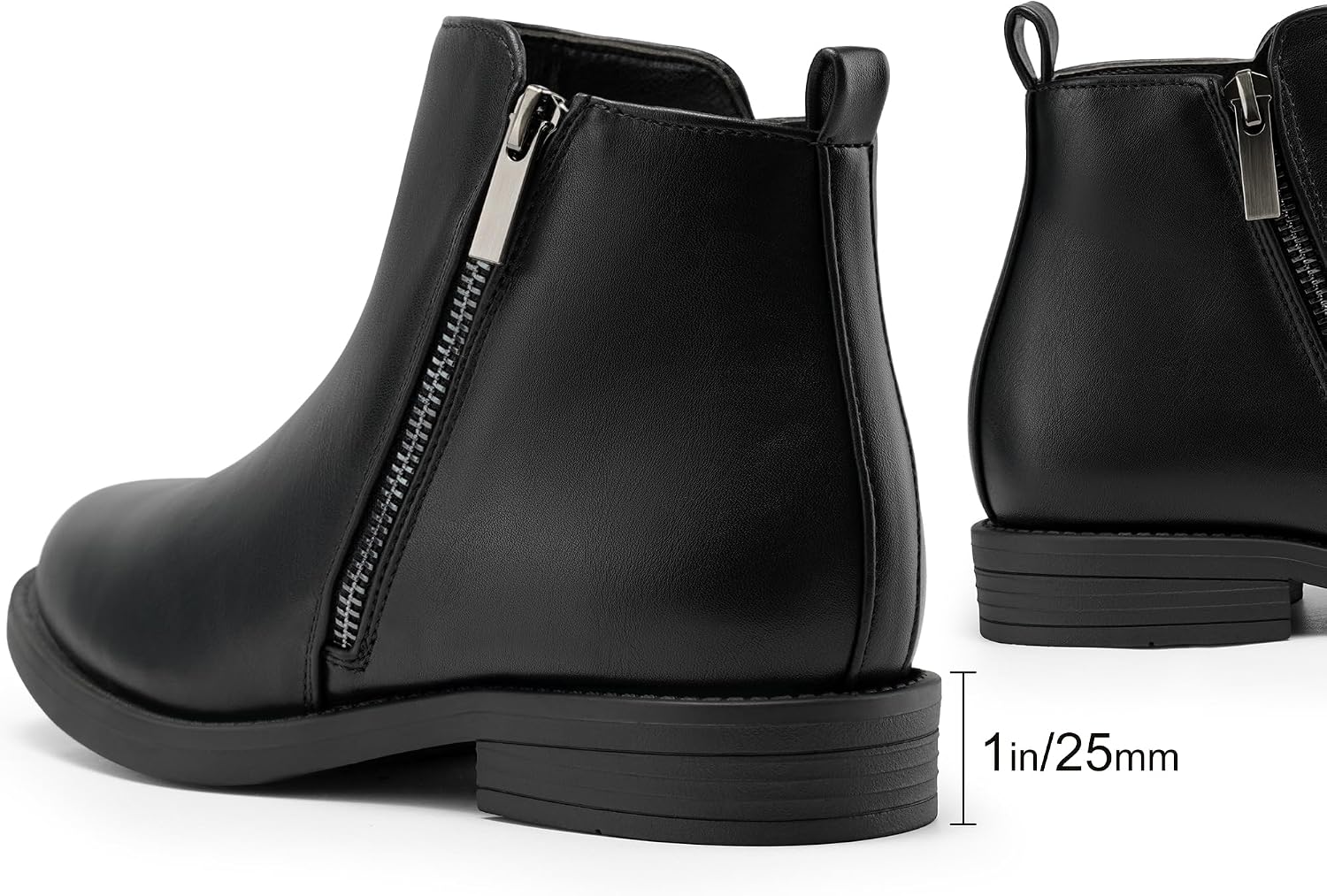 Harvest Land Women's Ankle Boots Short Flat Low Heel Dress Chelsea Casual Classic Booties