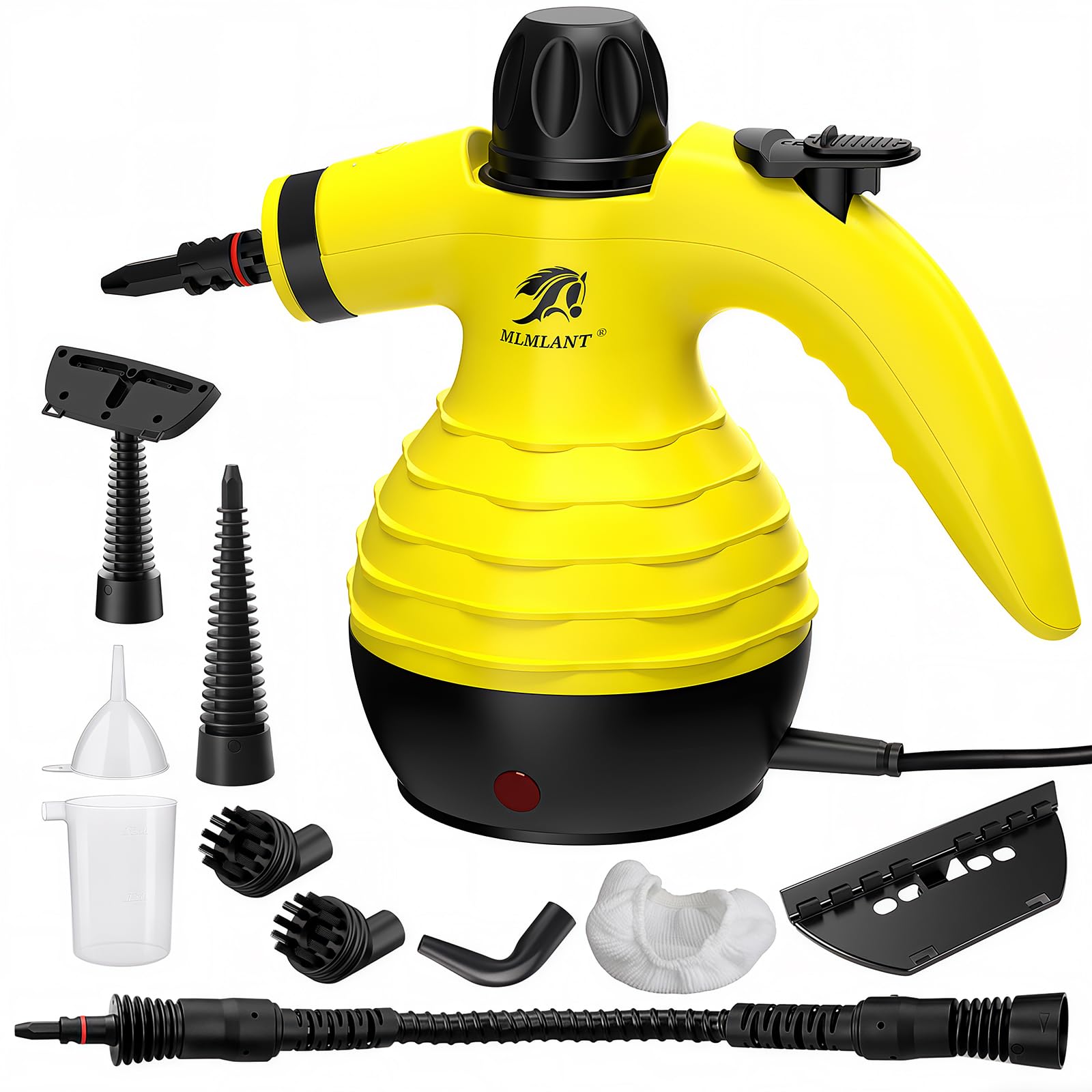 MLMLANT Dampfreiniger, Handdampfreiniger Mit Sicherheitsverriegelung und 9-teiligem Zubehörset, geeignet für Teppiche, Autositze, Sofas, Polstermöbel und mehr.