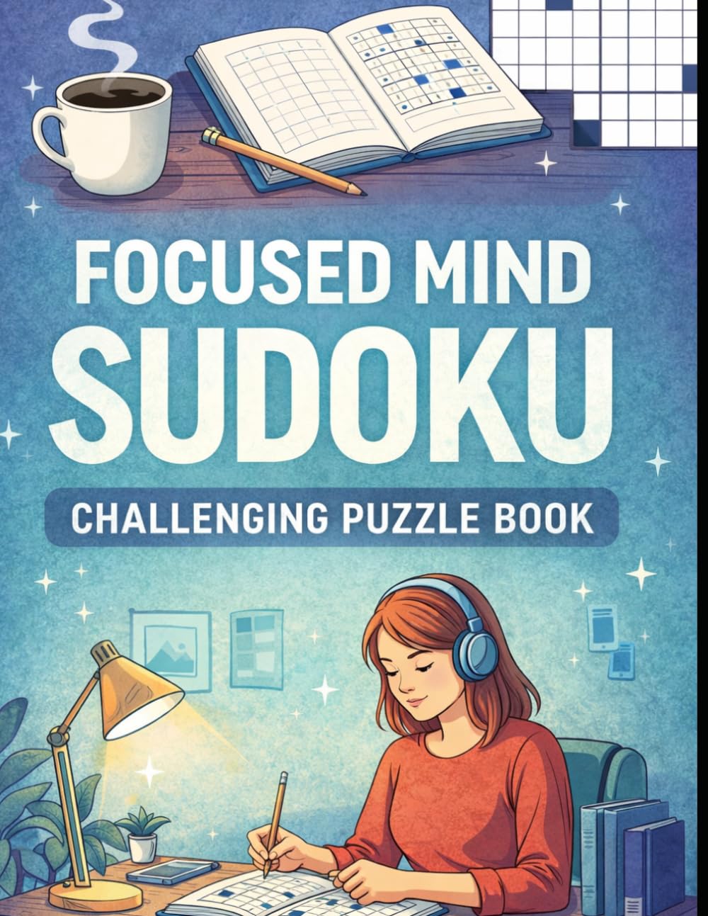 Focused Mind Sudoku: Challenging Puzzle Book: Delightful Activity Companion for Adult Readers (Sudoku Puzzle Book Collection)