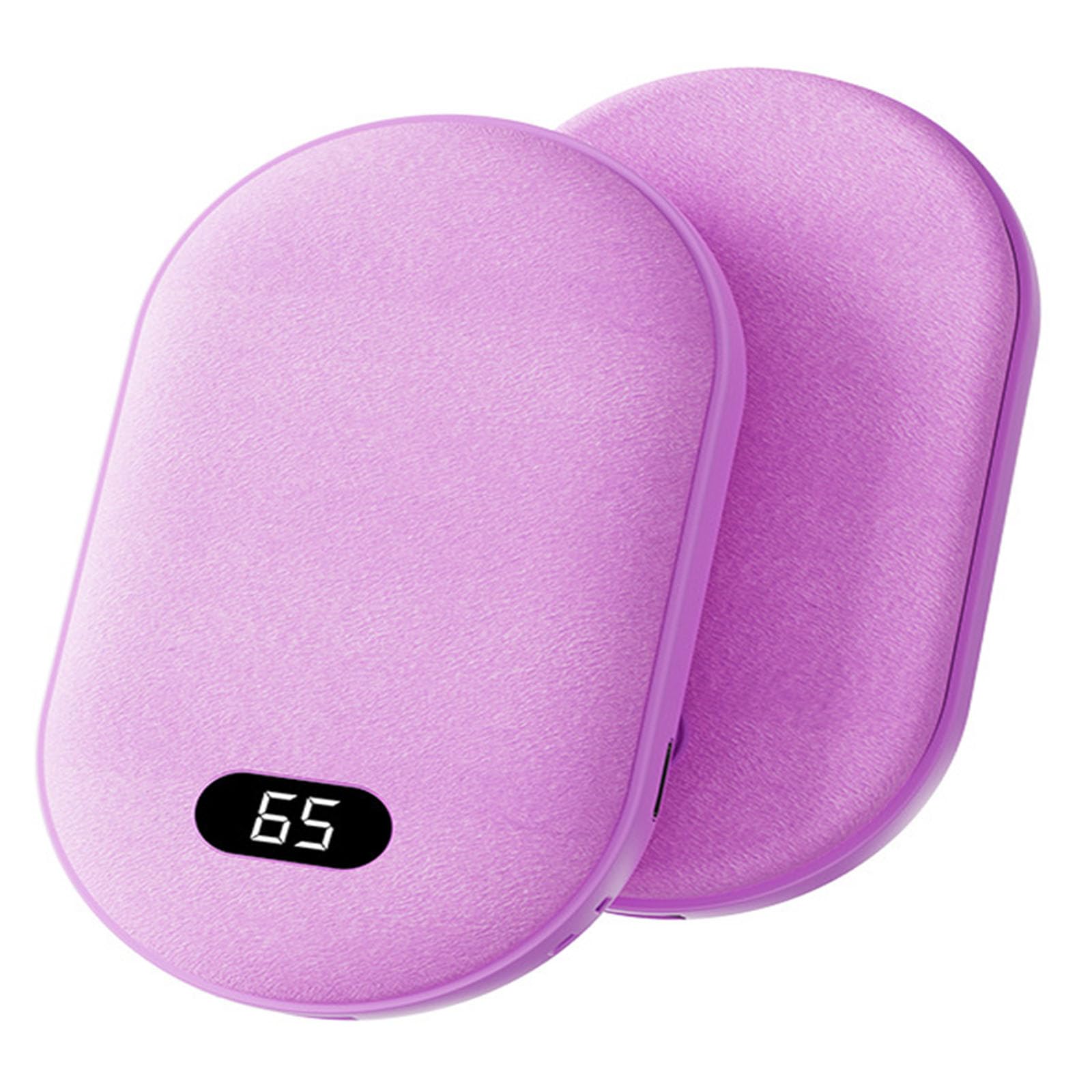 Scaldamani Elettrici, Ricaricabili, Split Magnetico, Portatile USB Elettrico, Power Bank, Tascabile per Campeggio, Caccia, Pendolarismo, Regalo UomoPurple,One Size