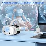 YUANHOT 20000mWh Battery Pack for Meta Quest 3S/3/2, 18W Fast Charger for Oculus Quest 3S/3 Accessories, Lightweight and Portable Battery for Extra 2-4H, Extended VR Headset Gamecube Games