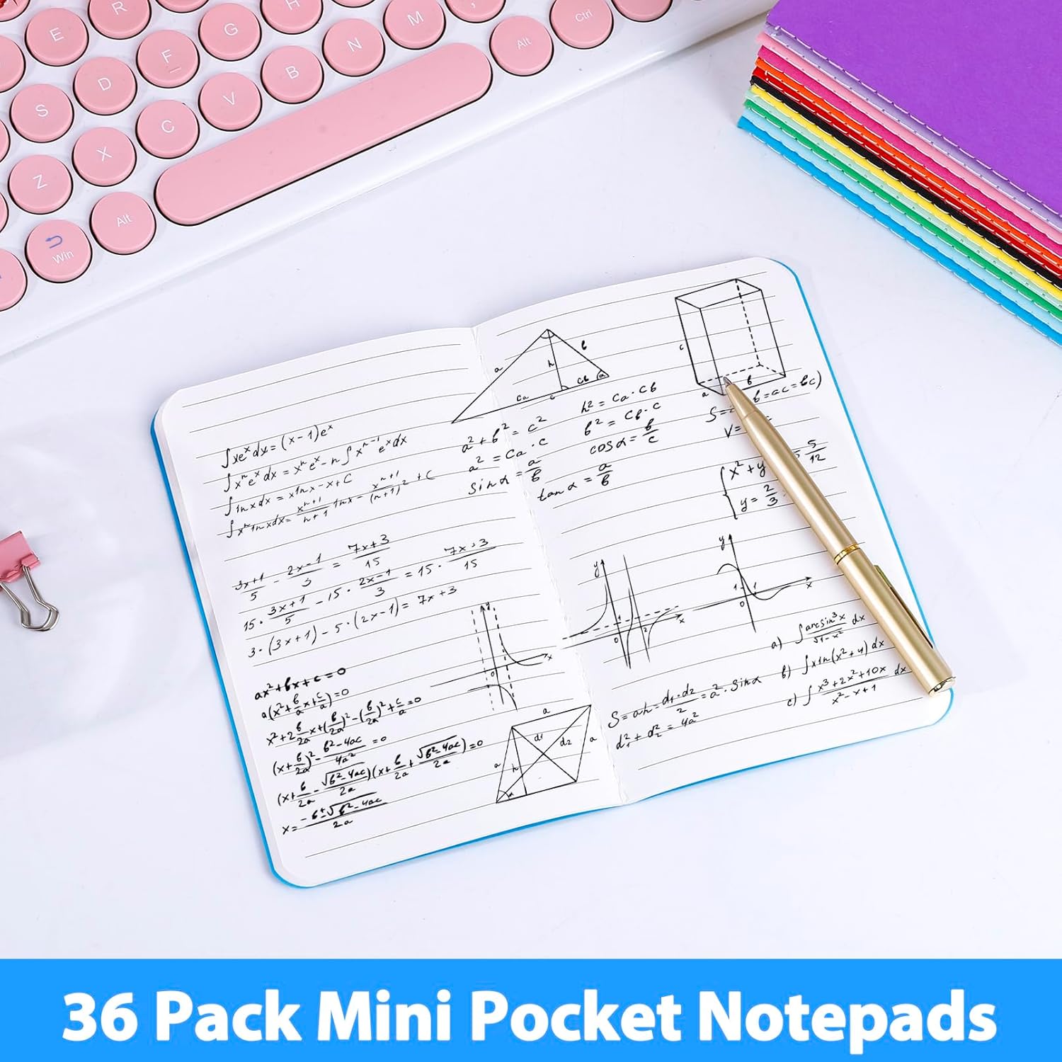 36 Pack Small Lined Notebooks Bulk,Mini Pocket Notebooks,Mini Journal Memo Notepads for Students,Traveler,Office Meeting Supplies,12 Bright Colors,3.5 X 5.5 Inch,30 Sheets/60 Pages - Image 3