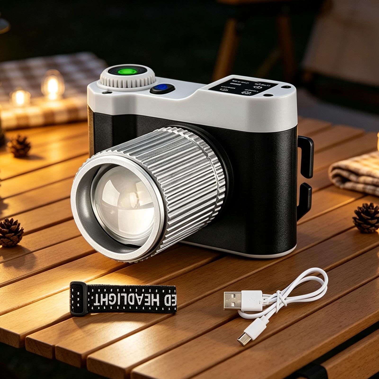 Lampe Frontale Lampe De Poche Capteur De Mouvement Étanche Campingsss