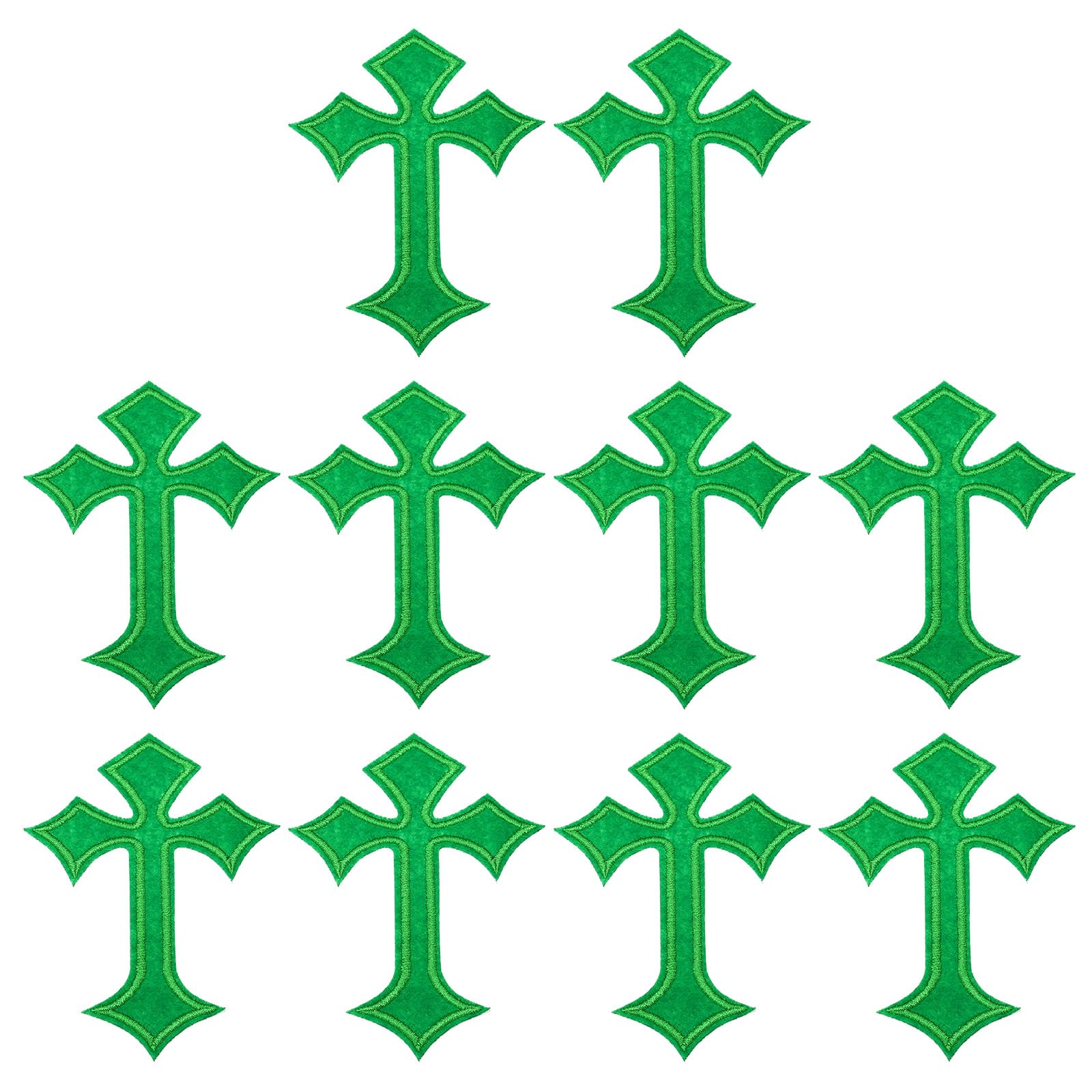 Patchs brodés croix verte PATIKIL pour personnaliser vos vestes et sacs à dos