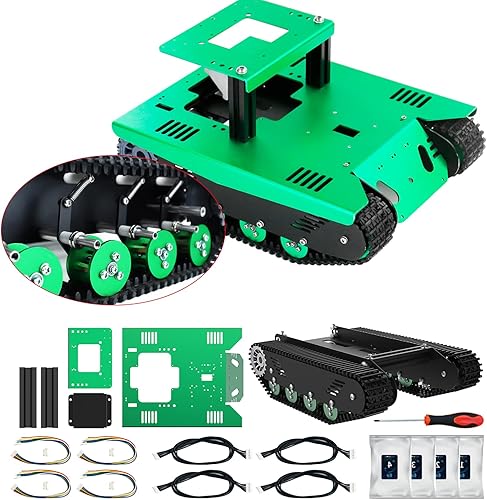 Miniatura 6 de Yahboom Kits de inicio de chasis de coche robótico con orugas, modelo eduaccional para Arduino Raspberry Pi STEAM Smart Robot Tank Car Chassis 3-DOF