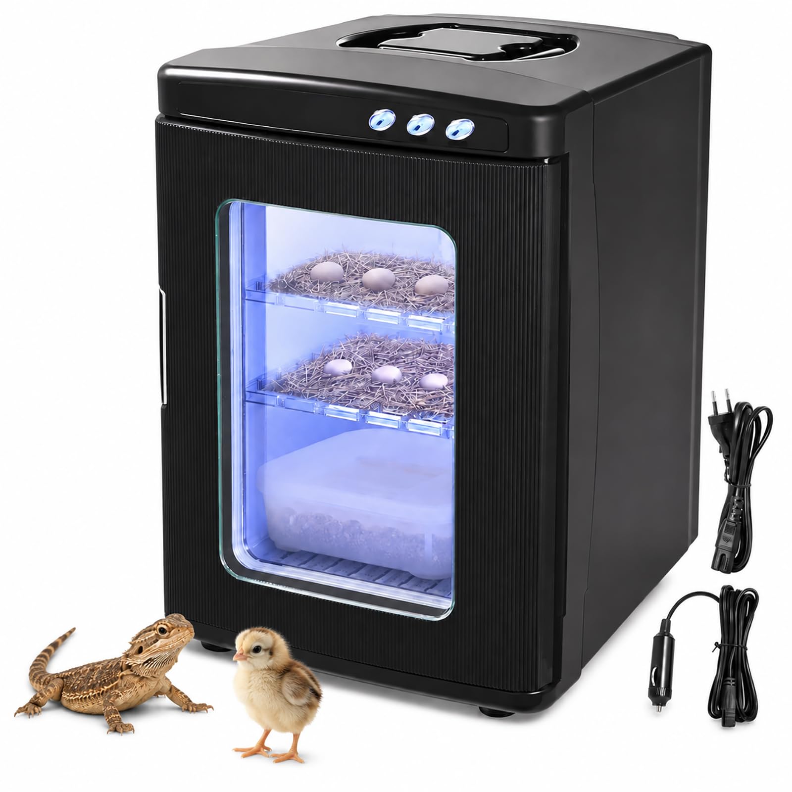 Incubateur d'oeufs de reptile, machine à couver automatique avec contrôle numérique de la température pour les œufs de tortues et de petits animaux, idéal pour un usage domestique et l'élevage