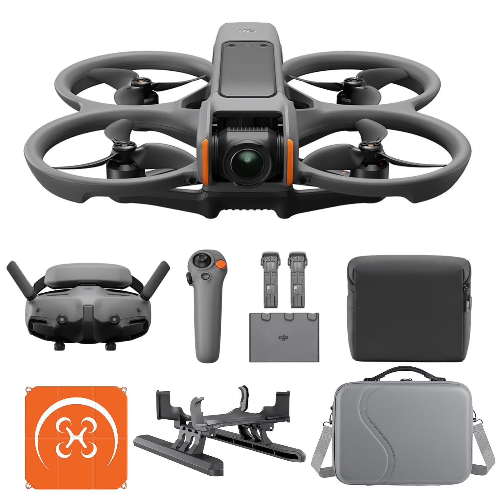 DJI Avata 2 Fly More Combo (Tres Batería) Bundle, drone FPV con cámara,protección de la hélice, voltea/rueda con sólo pulsar un botón, drone con cámara de contenidos POV, incl. Goggles 3y RC Motion 3