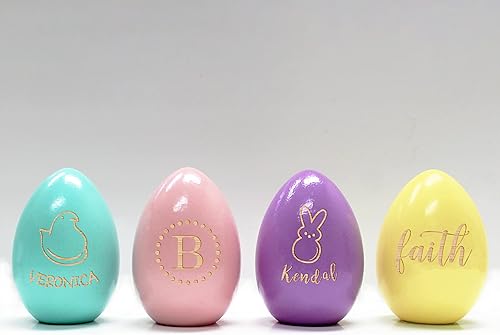 Miniatura 5 de Huevo de Pascua personalizado para bebés, regalos de Pascua para bebés, regalos de Pascua para niños pequeños, huevos de Pascua de madera, rellenos