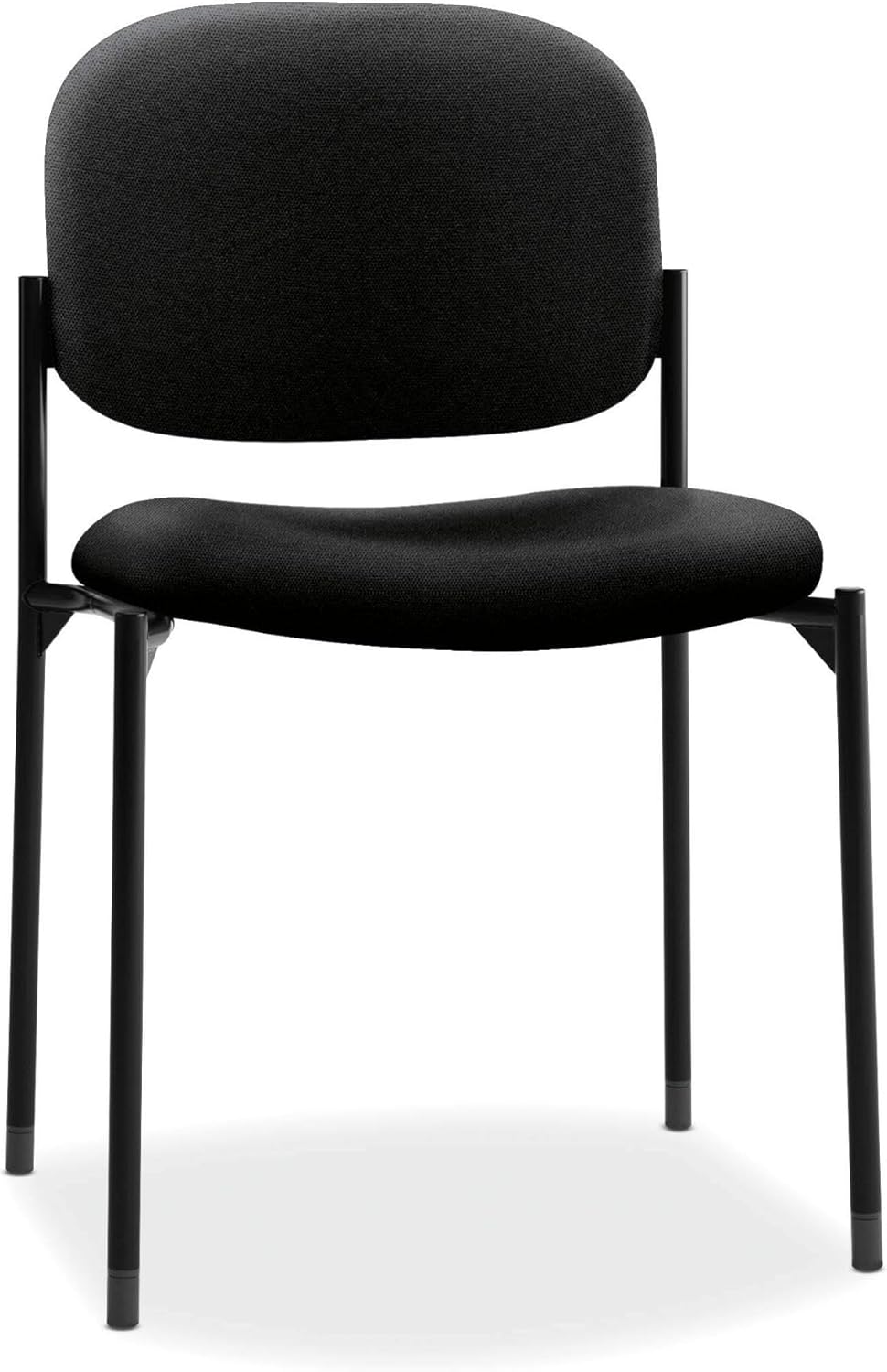 HON Scatter Armless Waiting Room Chairs for Guests, Lobby, Offices, Armless Stackable Chairs, Comfy Desk Seating, Black
