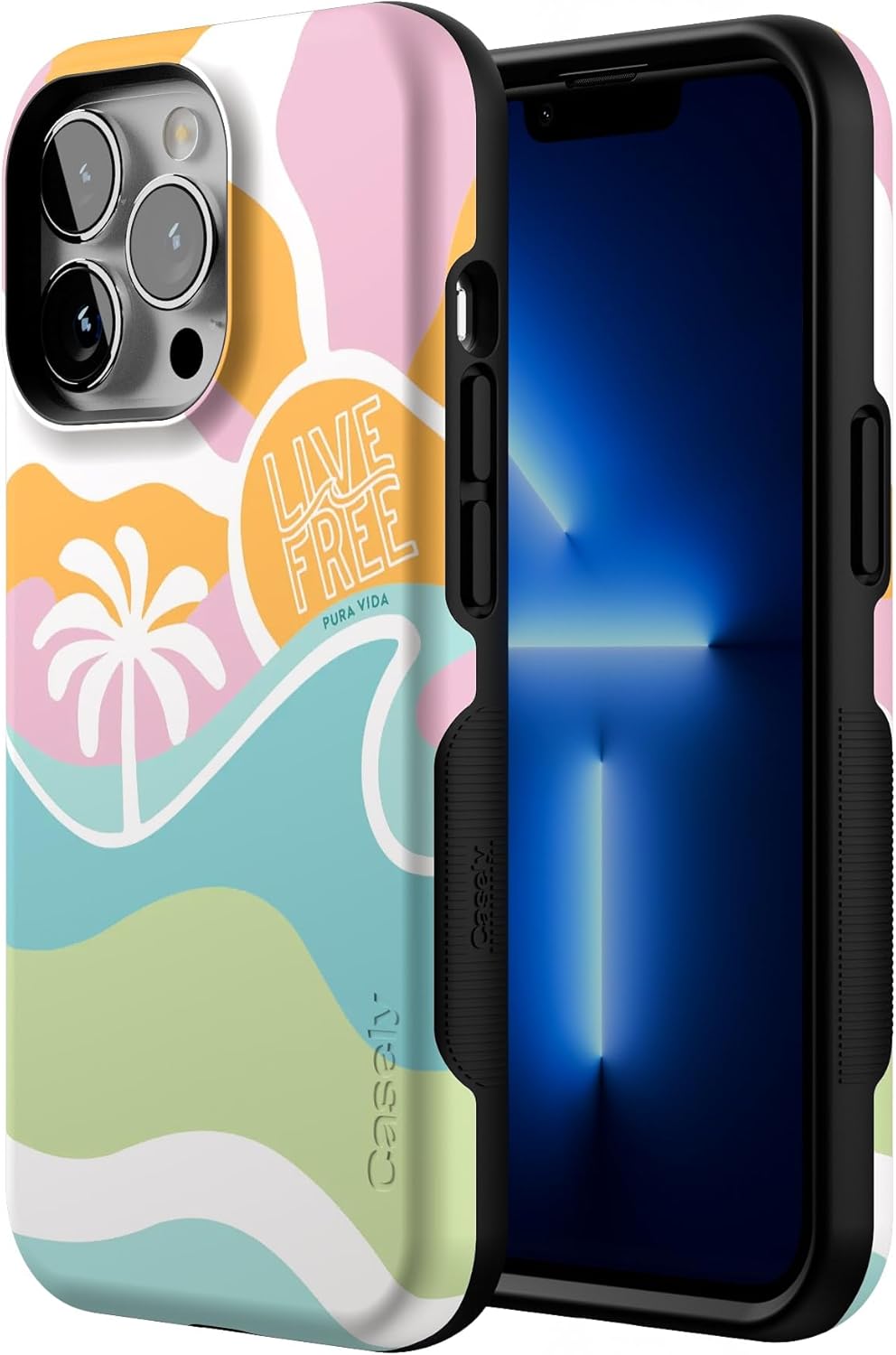 Casely iPhone 13 Pro Case | Pura Vida | Tropical Dreams | Bold Protective Design | Compatible with MagSafe