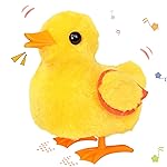 Hopearl Walking Duck Pet Quack Duckling Interactive Electronic Plush Toy Farm Animals Animated Gifts for Toddlers Birthday, Yellow, 8\'\'