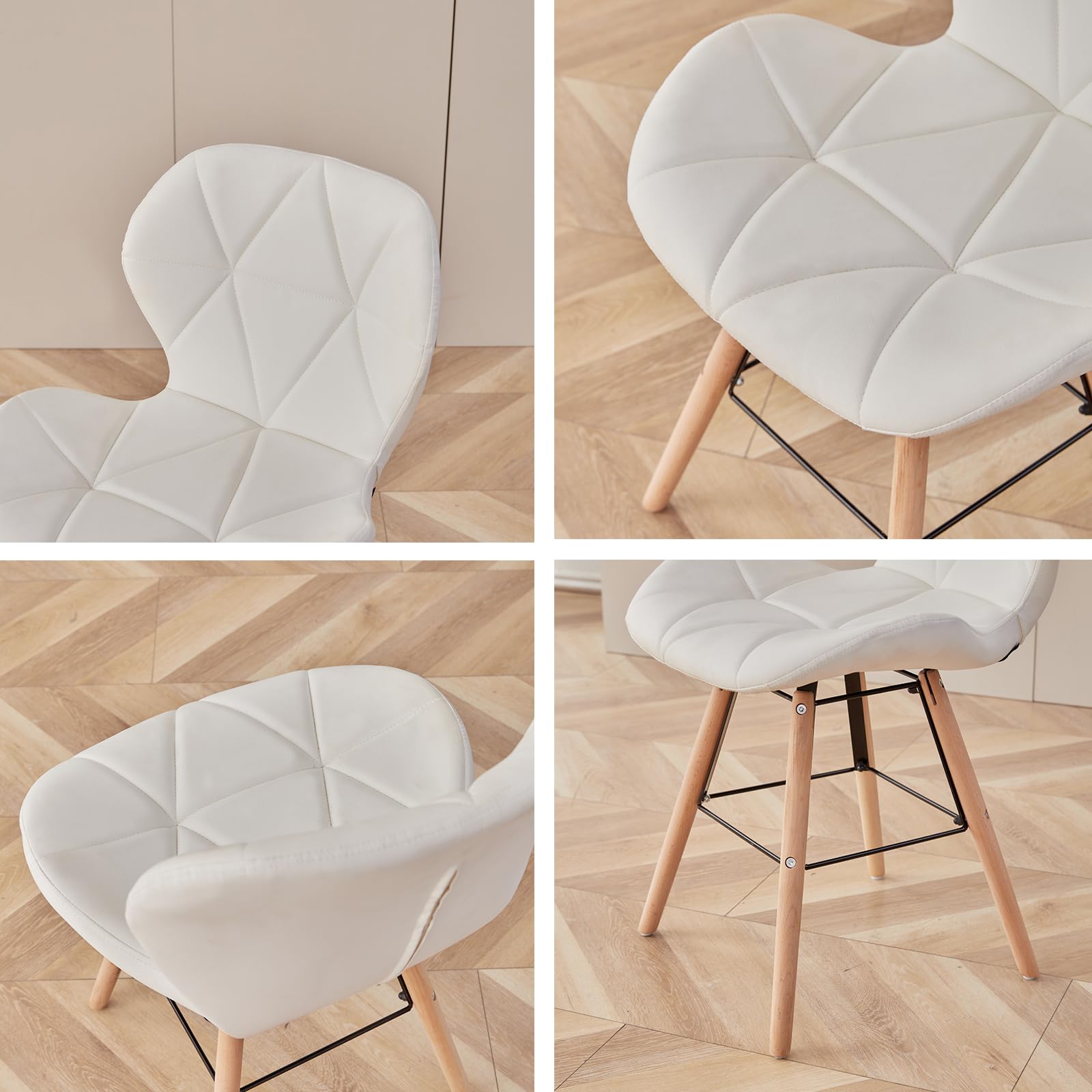 Herbalady Lot De 4 Ou 6 Chaises Au Design Simple Avec Dossier Ouvert Utilise Dans La Salle A Manger Le Salon La Chambre Etc 2 Styles Et Plusieurs Couleurs Sont Disponibles Gris Clair 4