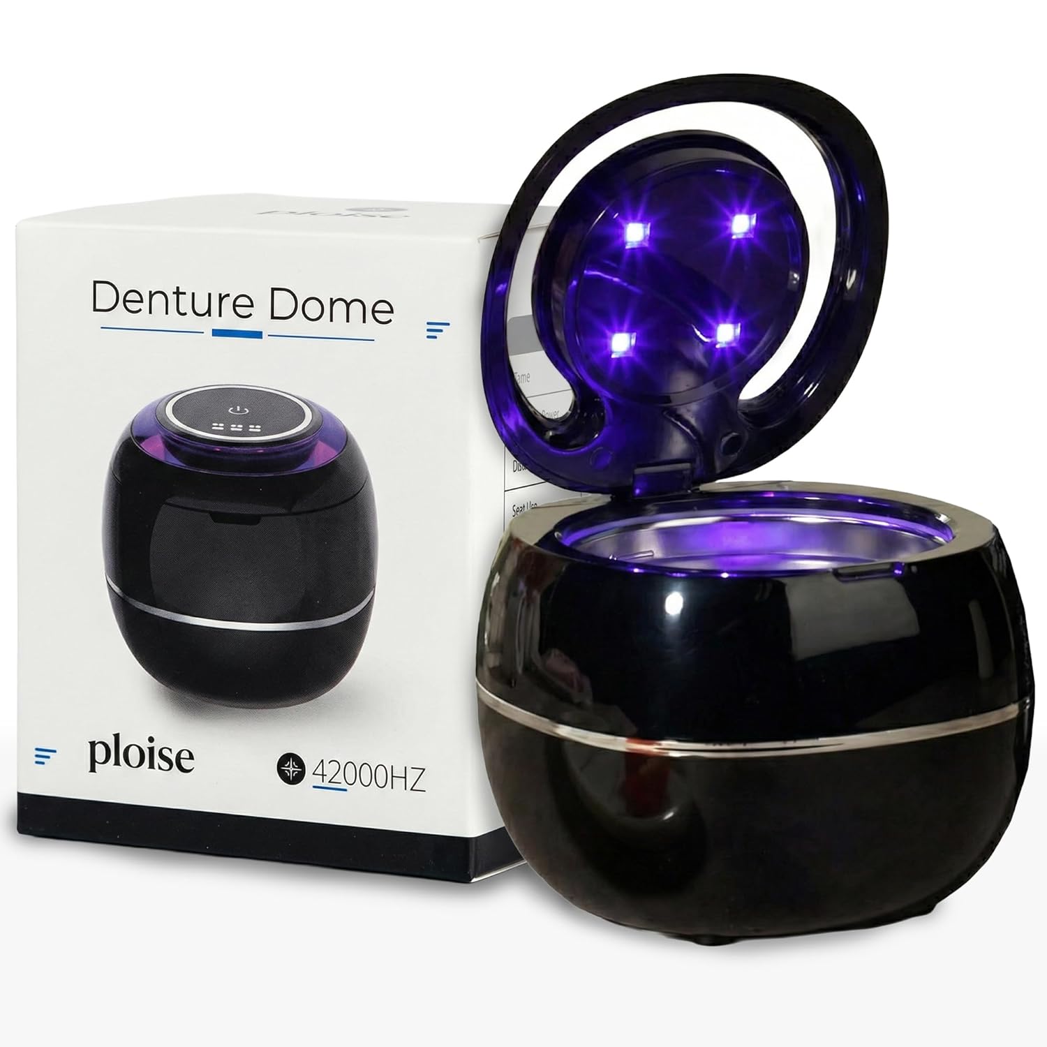Ploise Denture Dome Cleaner - Ultrasonic Cleaner for Retainers, Denture Cleaner, Mouth Guard Cleaner, and Aligner Cleaner - The #1 Ultrasonic Retainer Cleaner Machine for Dentures and Dental Care