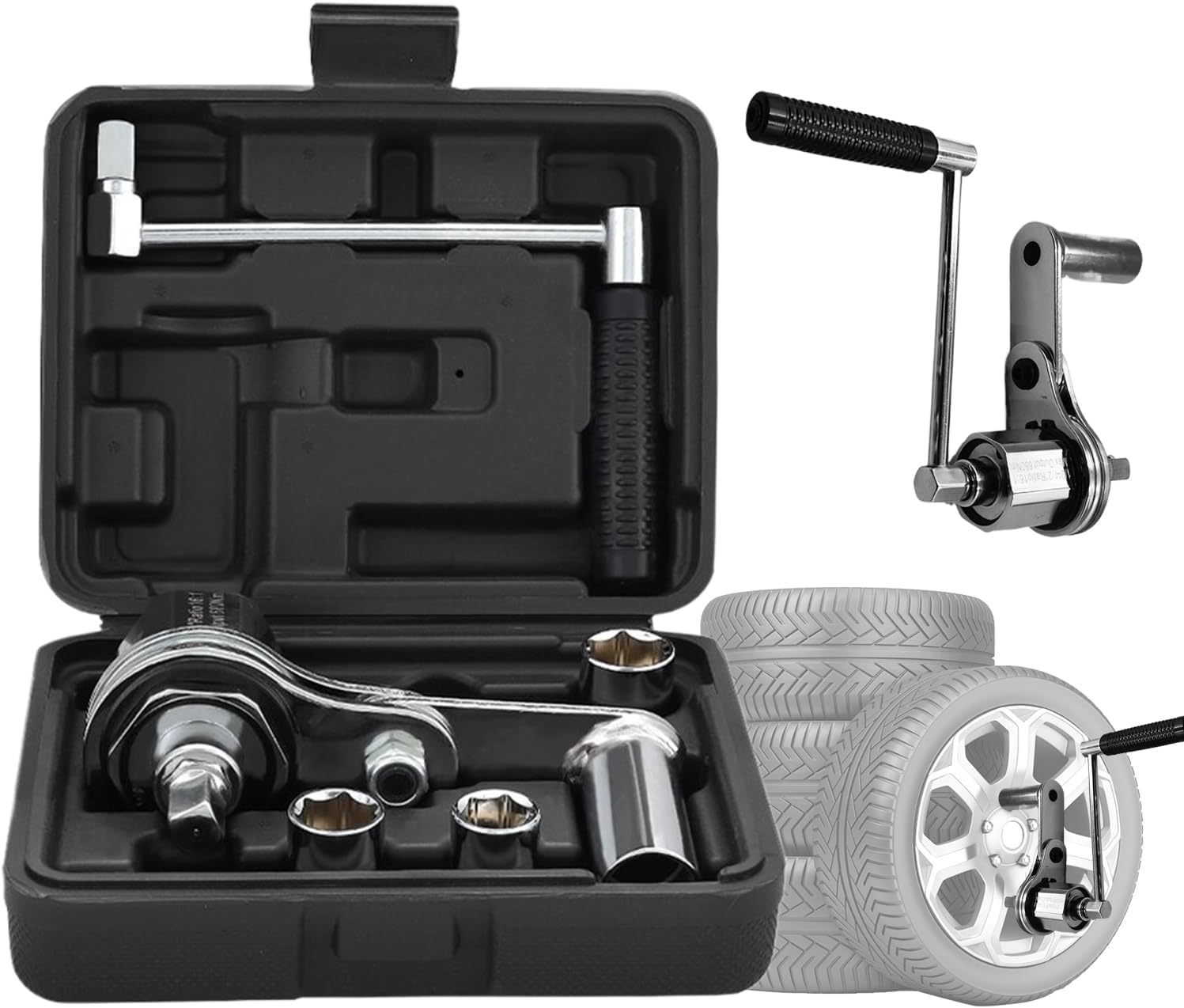 Heavy Duty Torque Multiplier Wrench Set | Torque Multiplier Set | Lug Nut Remover Tire Change Kit with Sockets for RVs Semi Truck Automotive Repair Garage Wheel Maintenance