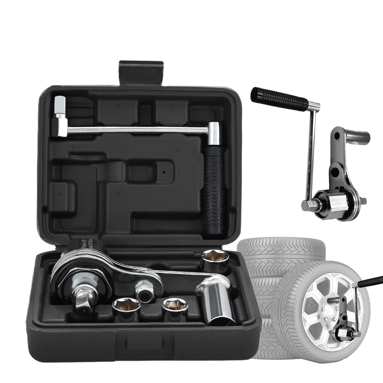 Heavy Duty Torque Multiplier Wrench Set | Torque Multiplier Set | Lug Nut Remover Tire Change Kit with Sockets for RVs Semi Truck Automotive Repair Garage Wheel Maintenance