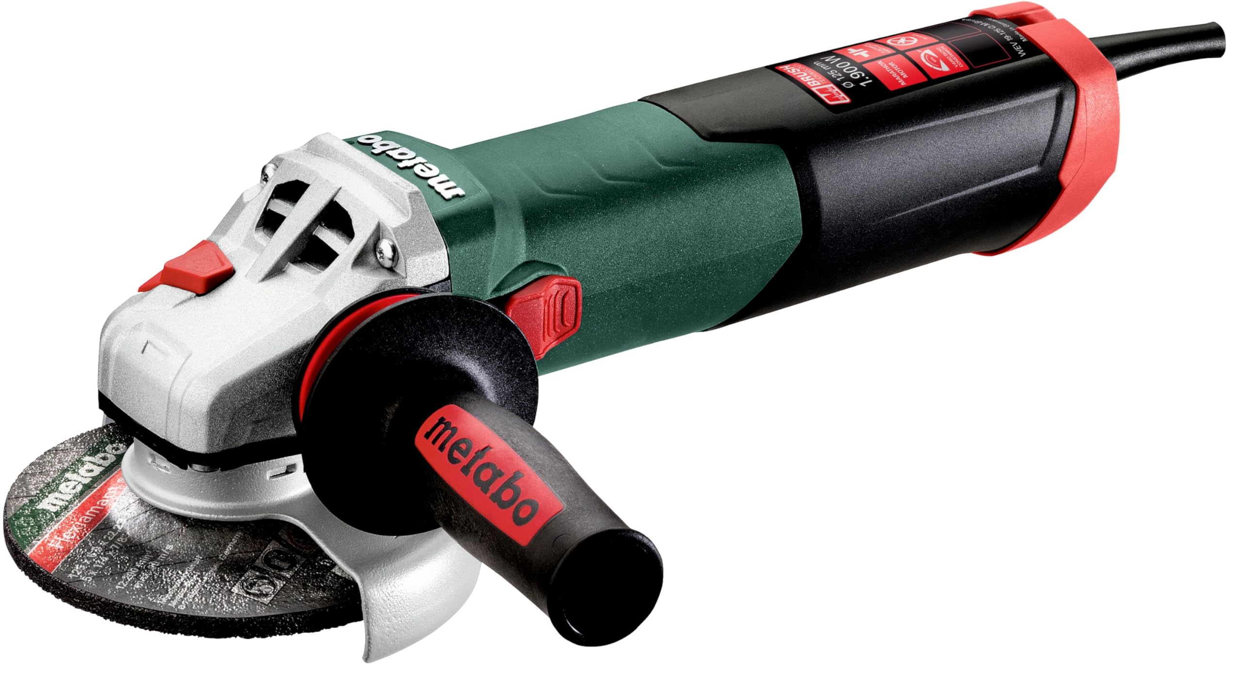 Metabo 613108000 WEV 19-125 Q M-BRUSH 1.900 watt, devir ayarlı Avuç Taşlama