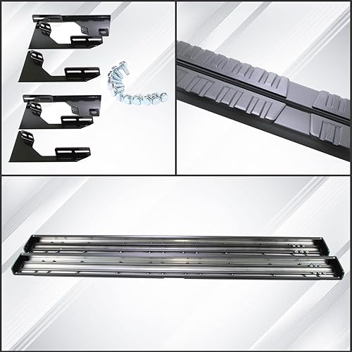 Miniatura 3 de Estribos laterales de aluminio, escalones laterales de camión Nerf Bars L+R para 200720082009201020112012201320142015201620172018201920202021 Tundra