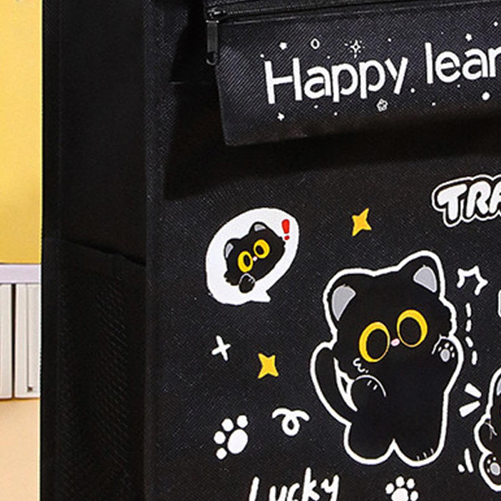 Set Di Cancelleria Kawaii Kit Di Cancelleria Gatto Nero Organizer Capiente | Set Di Astucci Per Ragazze, Bambini, Ragazzi, Insegnanti, Donne, Casa, Scuola, Ufficio