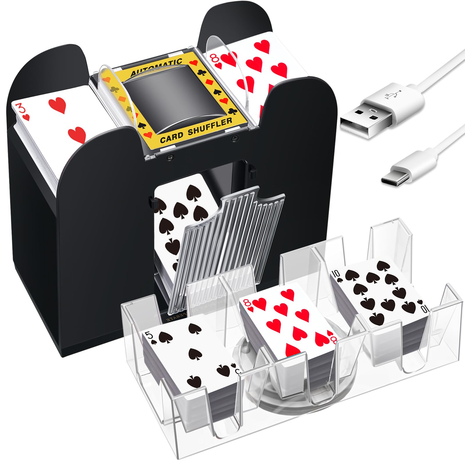 Buy Aoriher Electric Automatic Card Shuffler with Revolving Canasta