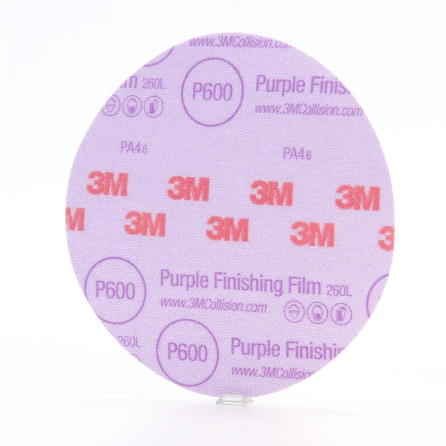3M Hookit Purple Finishing Film Abrasive Disc 30671, 6 in, 600+ Grade, 50 Pack, Clear Coat Sanding, Paint Finishing, Defect Removal, Long Lasting