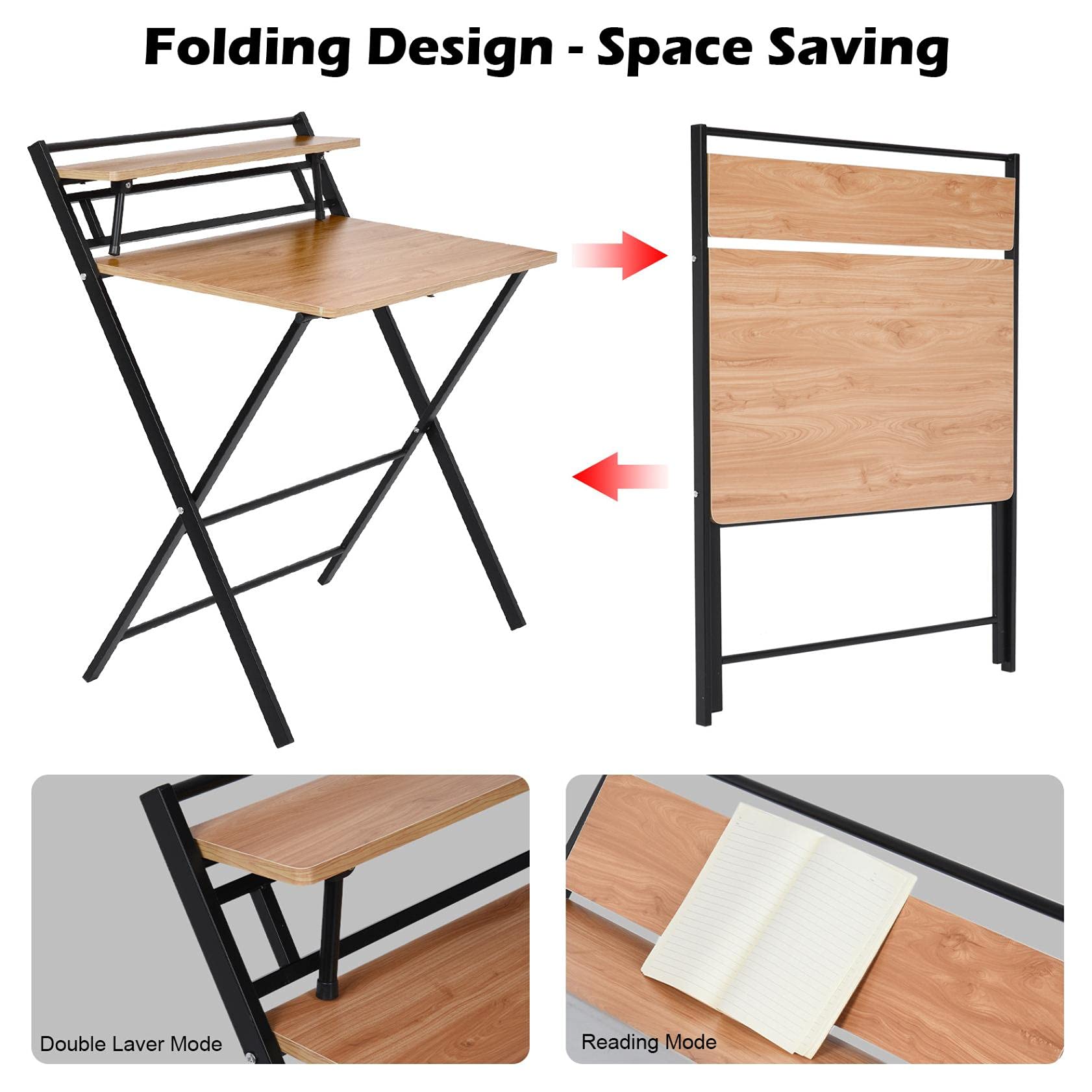 Buy Foldable Computer Desk, Small Lazy Laptop Table for Small Space