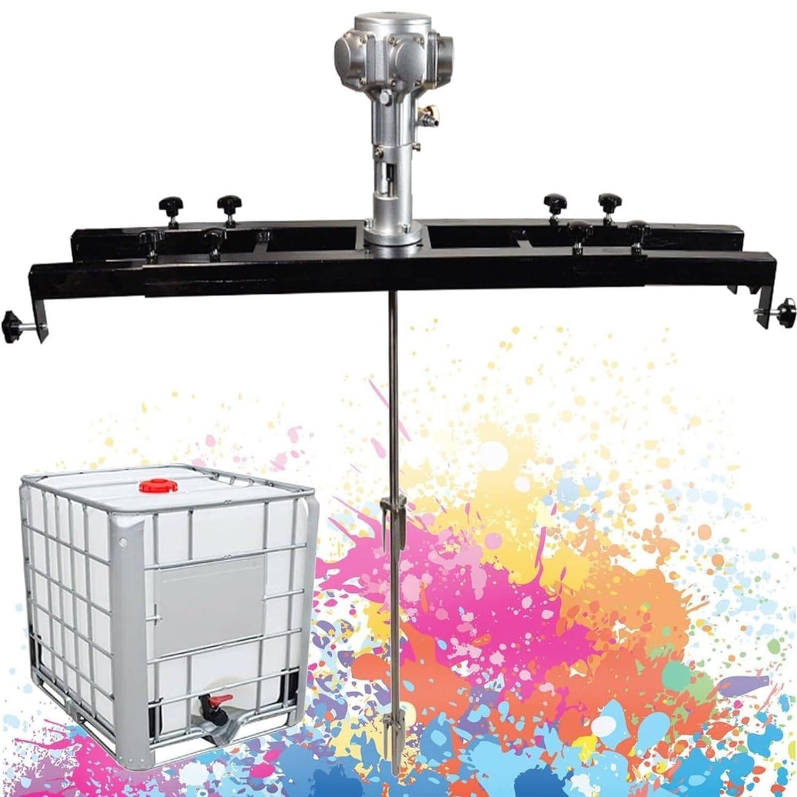 JKJZSALJ Pneumatic Air Agitator, Paint Stirring Machine Bracket Air Agitator Paint Mix Tool,3cylinders