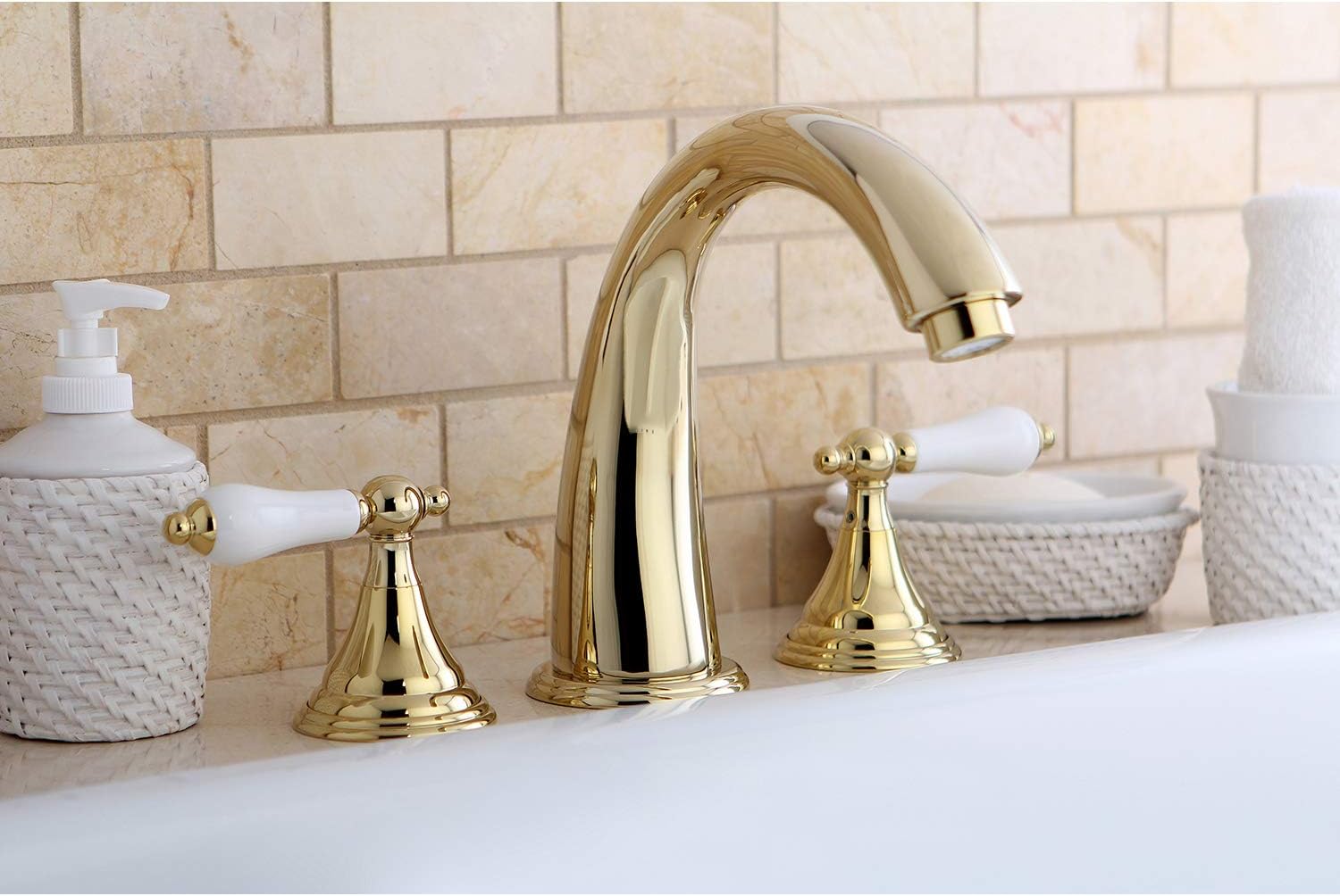 Kingston Brass KS5362PL Vintage Roman Tub Faucet, Polished Brass