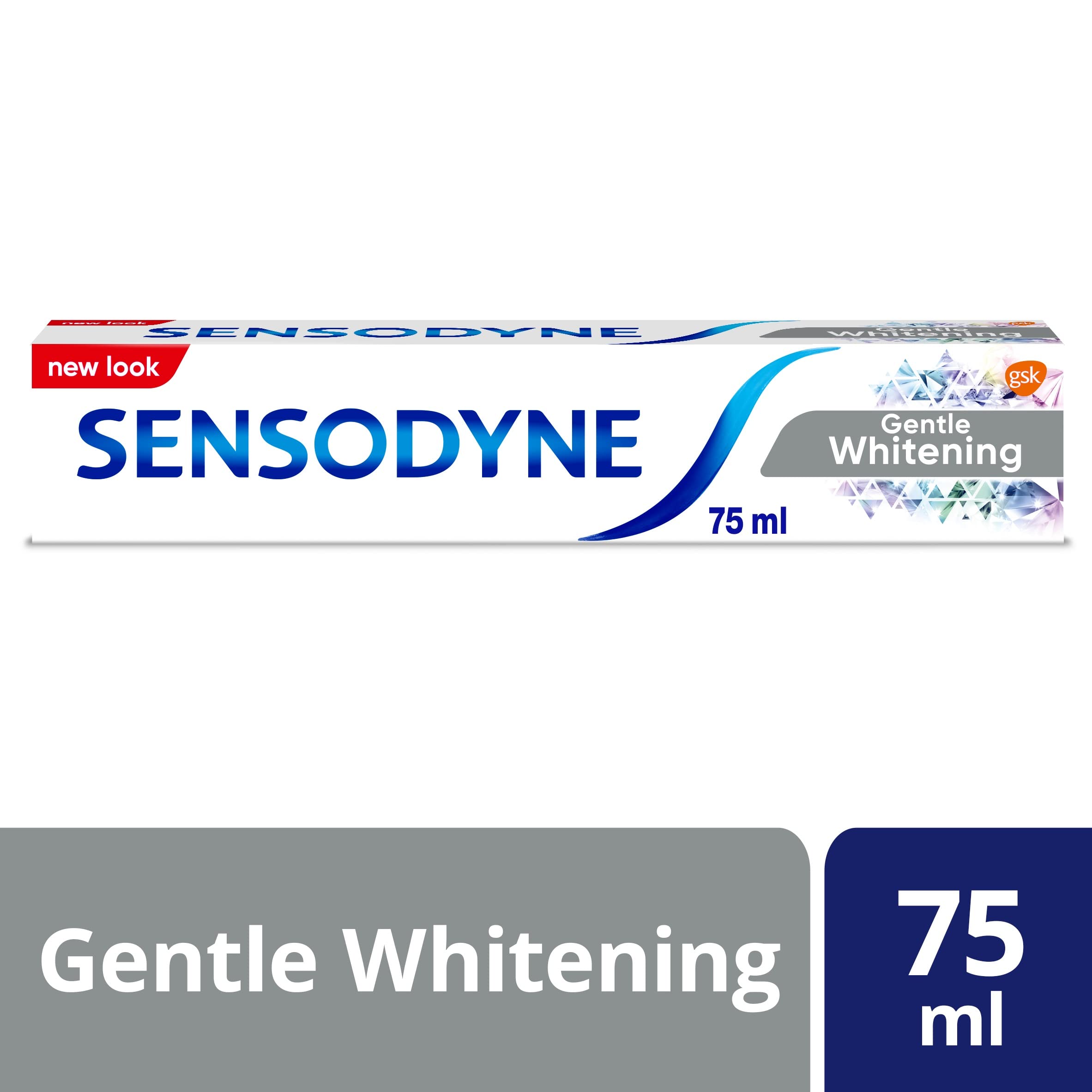 Sensodyne Delikatna wybielająca pasta do zębów, delikatna codzienna pielęgnacja, 75 ml, opakowanie 12 szt