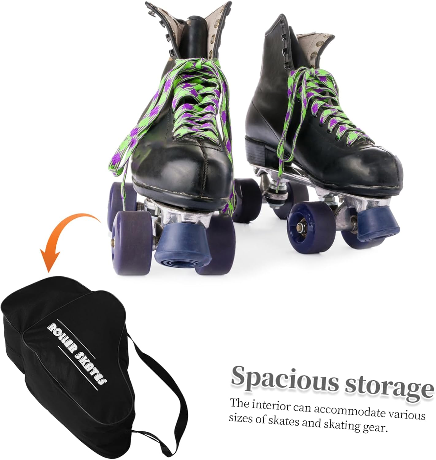 Roller Skate Carrying Bag Ice Skate Accessories Organizer Shoulder Bag for Boys and Girls for Girls Boys