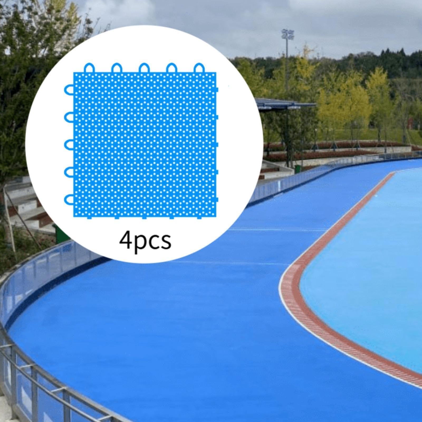 4 Pezzi Dryland Piastrelle di Ghiaccio Tavola da Allenamento per Hockey su Ghiaccio Pannelli per Pavimento da Pattinaggio Portatili per Attrezzature