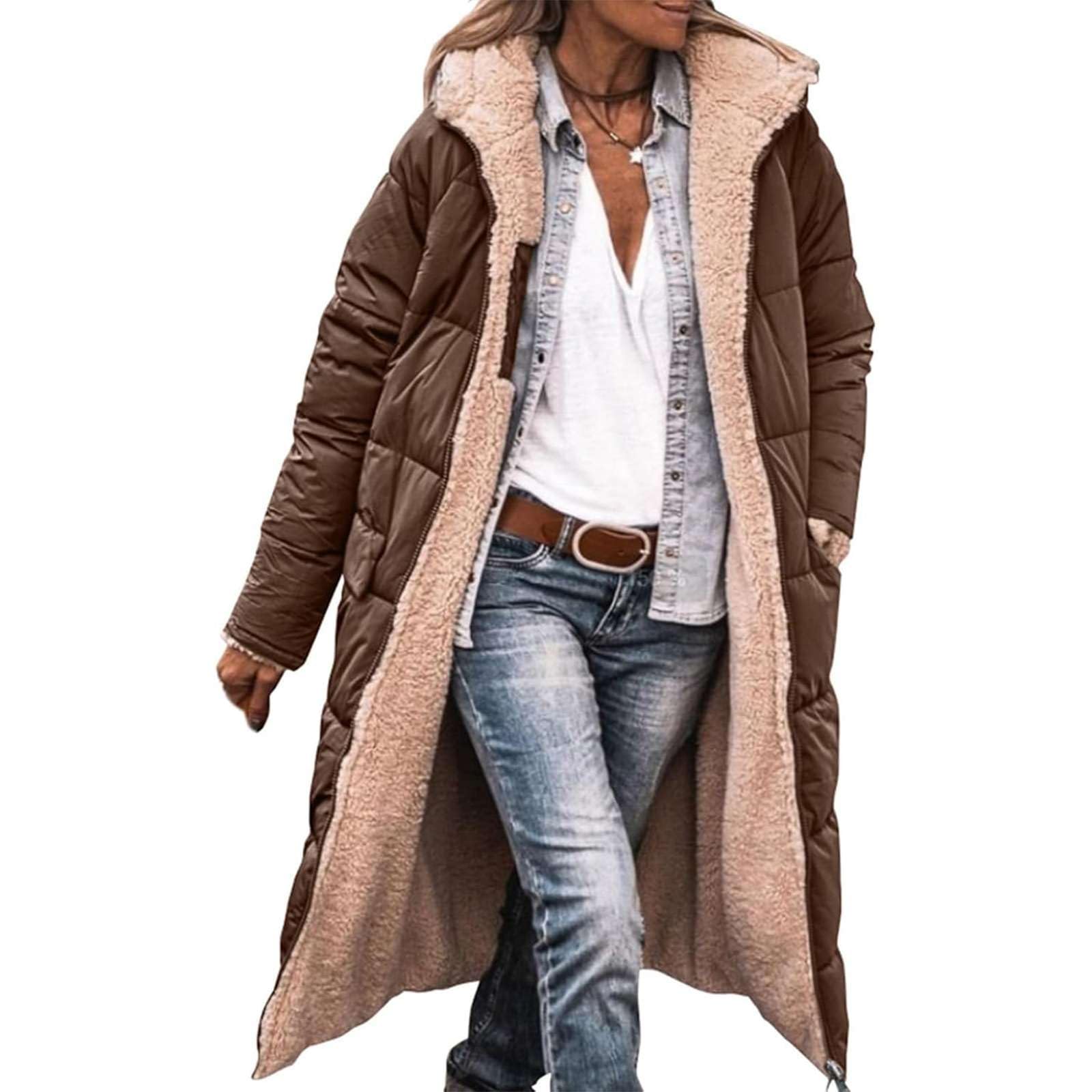 Genérico Chaqueta Plumas Mujer Ultraligera Invierno Jacket Largos Abrigos Ligeros Acolchada Plumífero Puffer Coat con Capucha Manga Larga Chaquetas Puffer Coat Grueso Viento Parker Tamaño Grande
