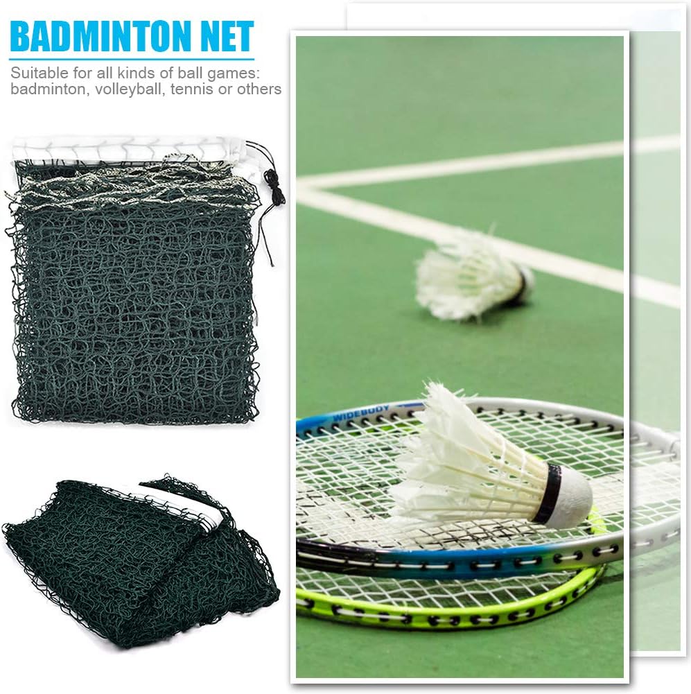 Portable Badminton Net,Competition Training Net for Tennis,Soccer Tennis,Kids Volleyball,Nylon Sports Net 20ft for Indoor Outdoor Sports Court Garden Schoolyard Backyard without Frame (Green) : Sports & Outdoors