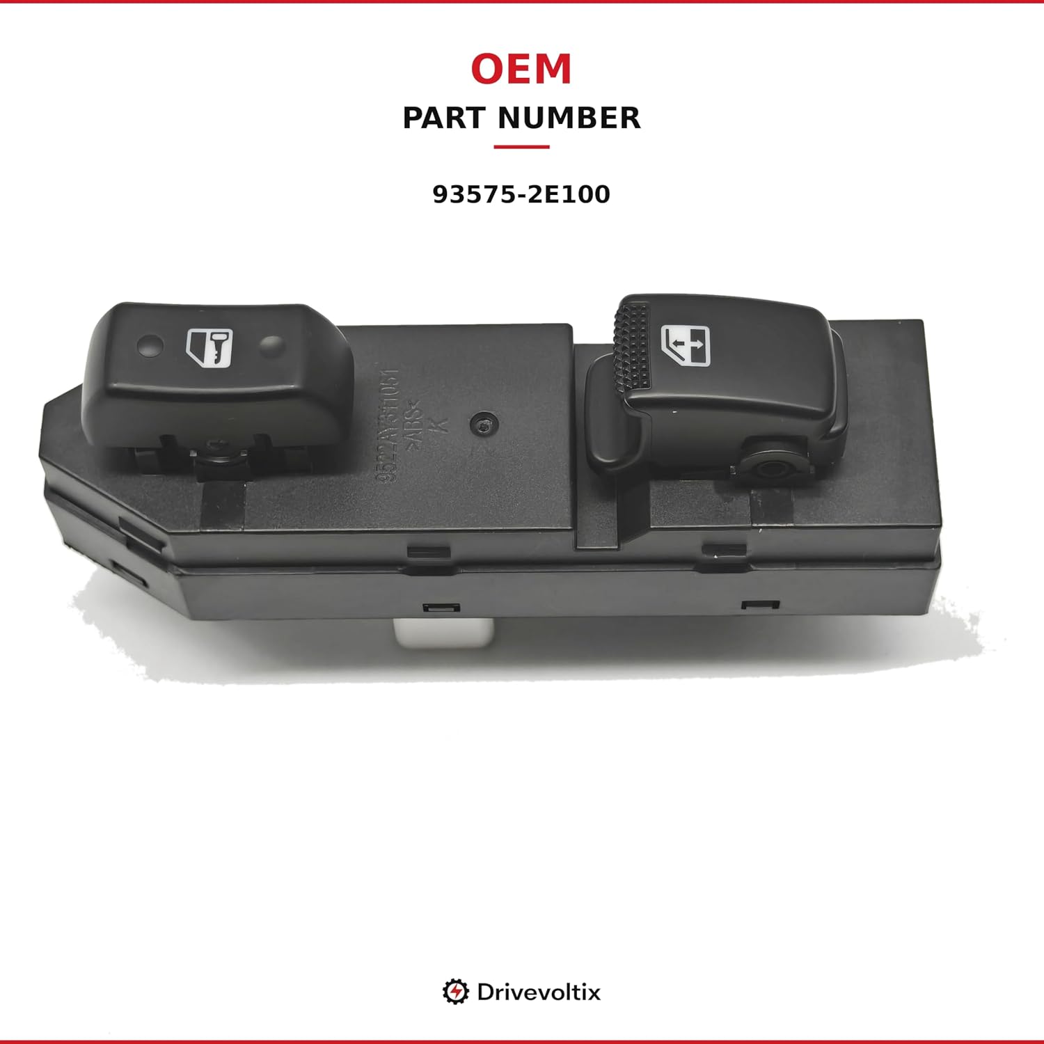 Passenger/Front Right Side Power Window Switch Compatible with Hyundai Tucson 2006-2009, Replaces OEM 93575-2E100, 93575-2E100,
