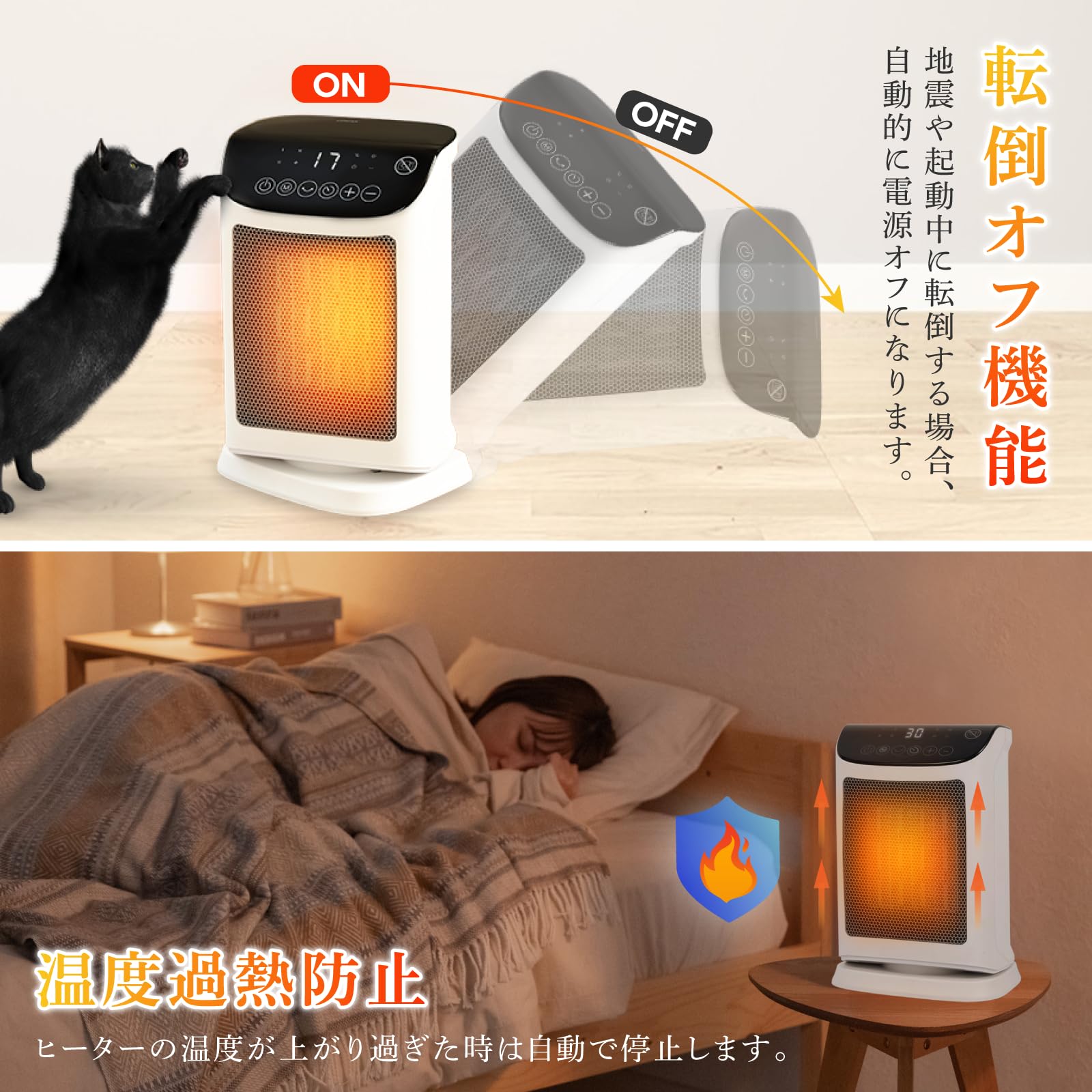 Amazon | SAITOU セラミックヒーター 電気ストーブ 小型 速暖 足元