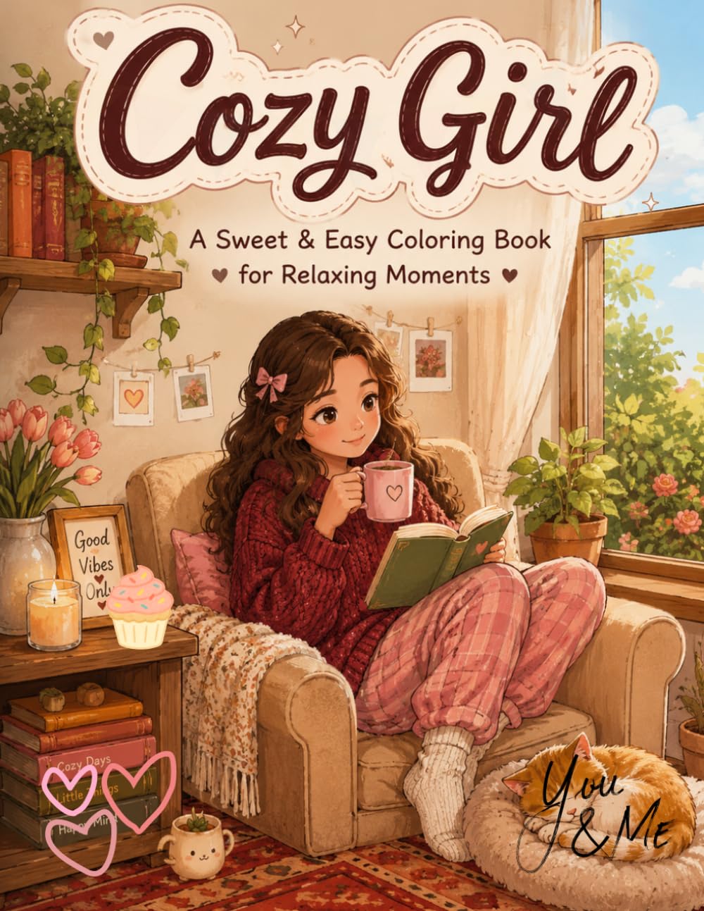 Cozy Girl Coloring Book: Cute Everyday Moments, Family Life & Relaxing Adventures