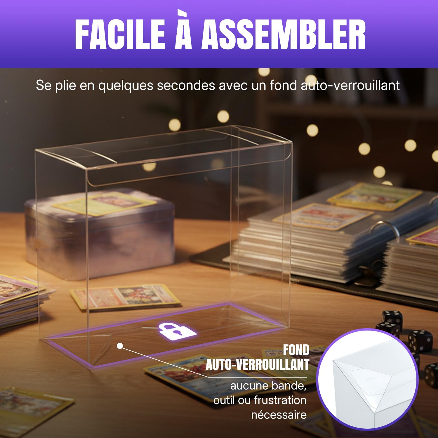 Wigearss 10 Pièces Boîtes de Protection pour Pokémon ETB, Boîtes de Rangement en PET Compatibles avec la Pokémon Elite Trainer Box