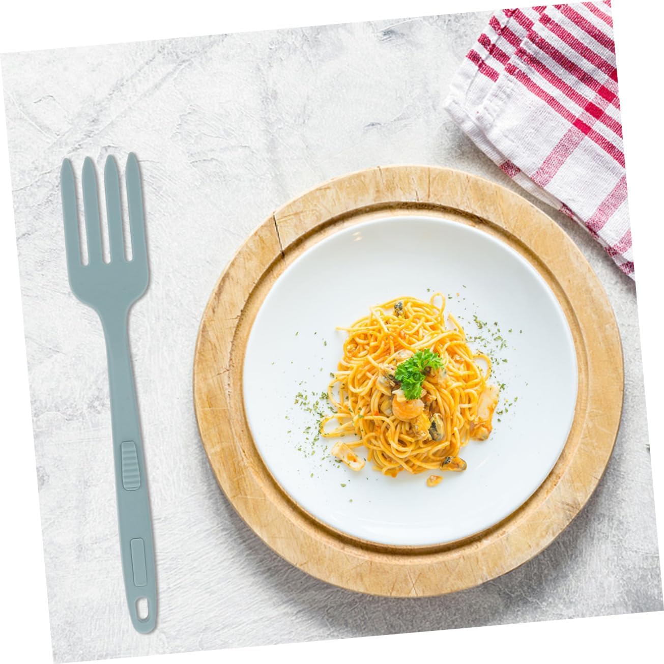 COLLBATH 2Pcs Silicone Mixing Forks Heat Resistant Kitchen Utensils for Blending Ingredients Easy to Clean Non Stick Design for Mixing Crushing and Stirring