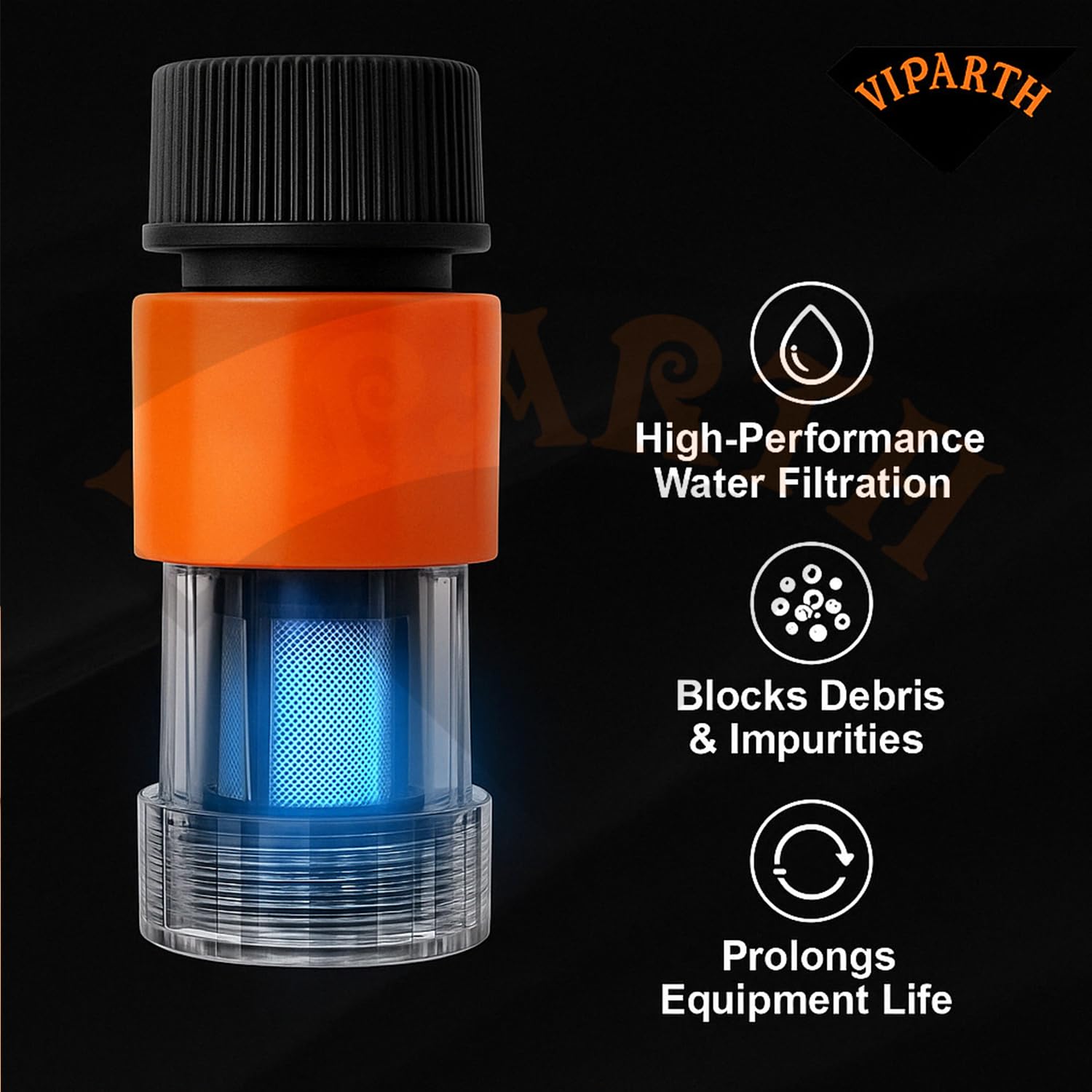 VIPARTH Metal High Pressure Washer Water Filter Connection Accessory 3/4" Inlet Nozzle (Nipple) with Quick Connector Suitable for Shakti Technology, Aimex,Starq, Agaro, JPT,Aimex 2