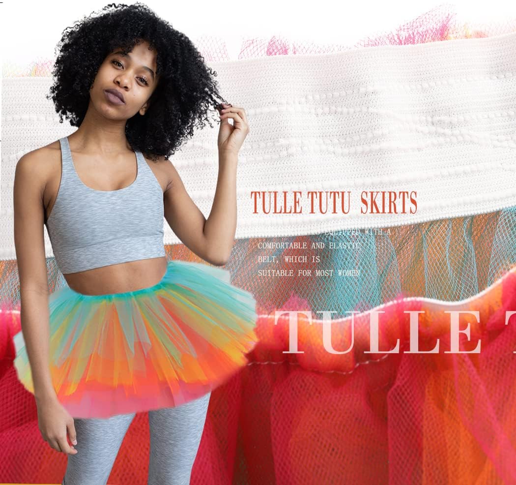 Women Tutu Skirt Tulle Ballet Tutu Classic Adult Layered Elastic Dance Skirts for Party Birthday Festival - Image 3