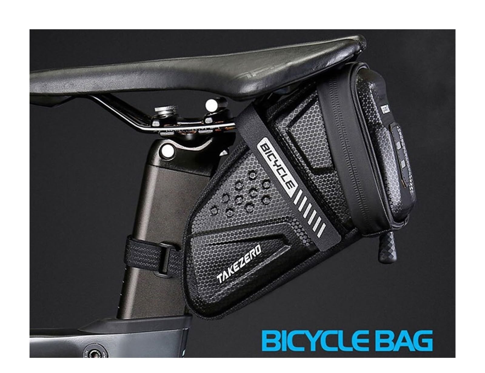 Borsa da sella for coda da bicicletta con guscio rigido in EVA da 1 pezzo | Conserva i piccoli attrezzi for la mountain bike quotidiana e la corsa su strada.(GD700 Green)