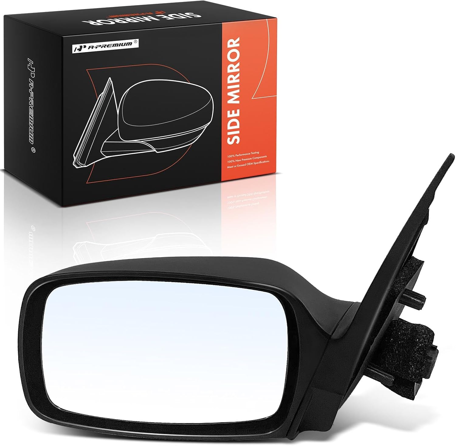 A-Premium Driver Side Power Door Mirror - Compatible with Ford Contour & Mercury Mystique, 1995-2000 - Non-Heated Non-Folding Black Outside Rear View Mirror - Replace# F8RZ17682FA