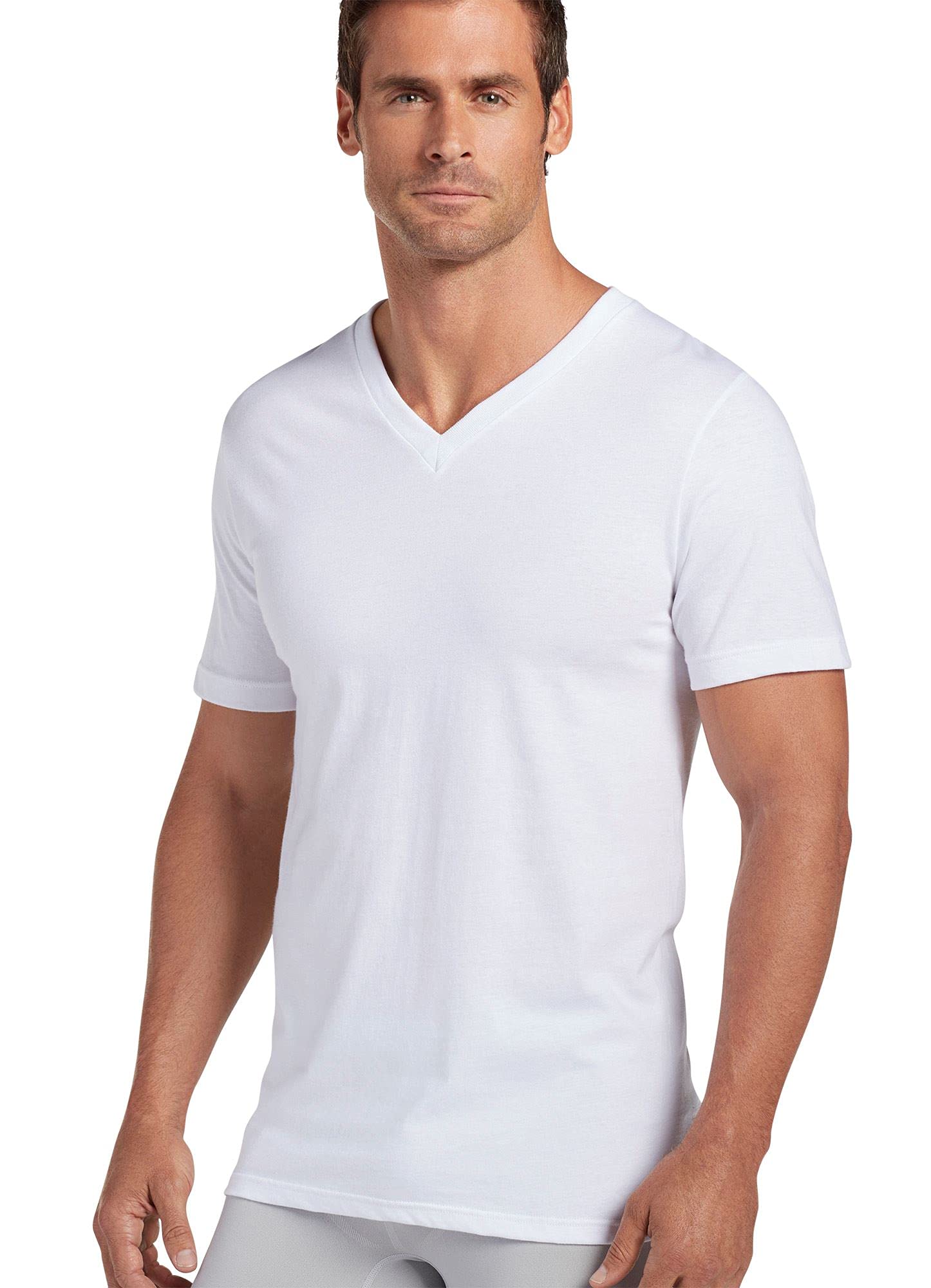 JockeyT-Shirts for Men - V Neck Undershirts, Cotton Men's T-Shirts - 6 pack,
