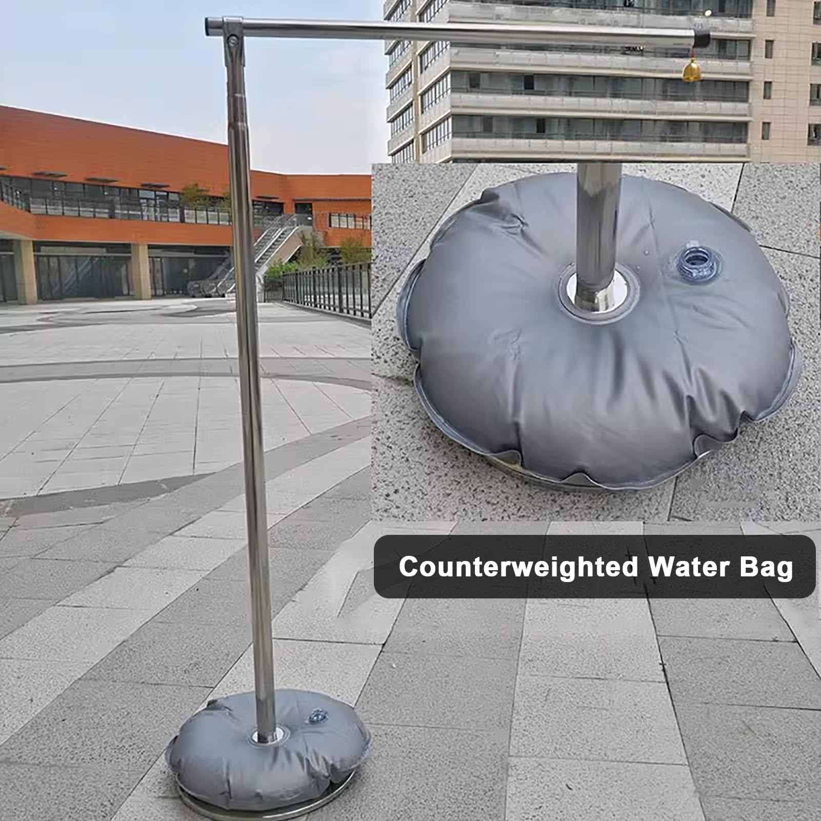 Probador de medición de salto vertical, poste de entrenamiento físico portátil con bolsa de agua, equipo deportivo escolar para saltar