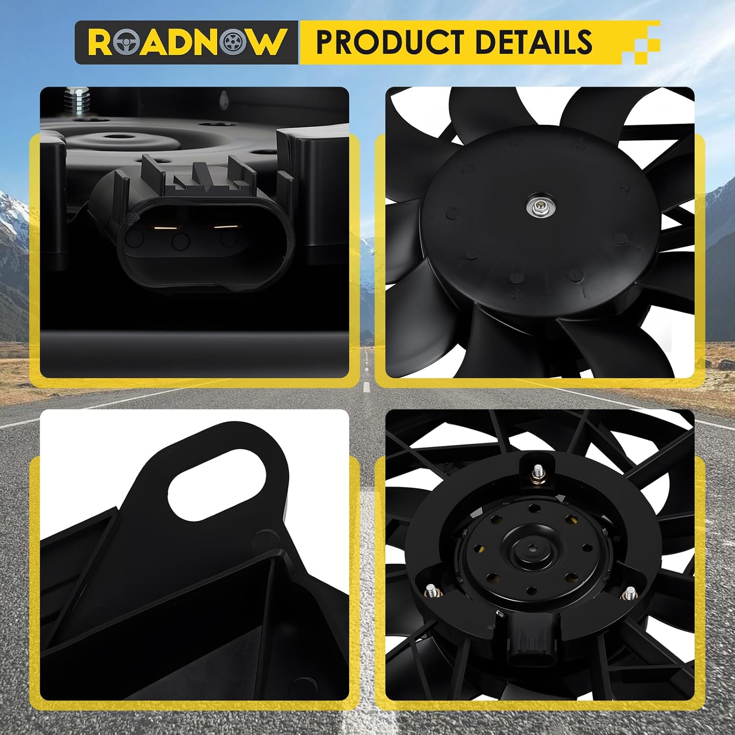 620-654 Engine Radiator Cooling Fan Assembly Fit for Cadillac Escalade, for Chevy Avalanche Cheyenne Silverado 1500 2500 3500 Suburban Tahoe, for GMC Sierra 1500 Denali Replacement Part 622220