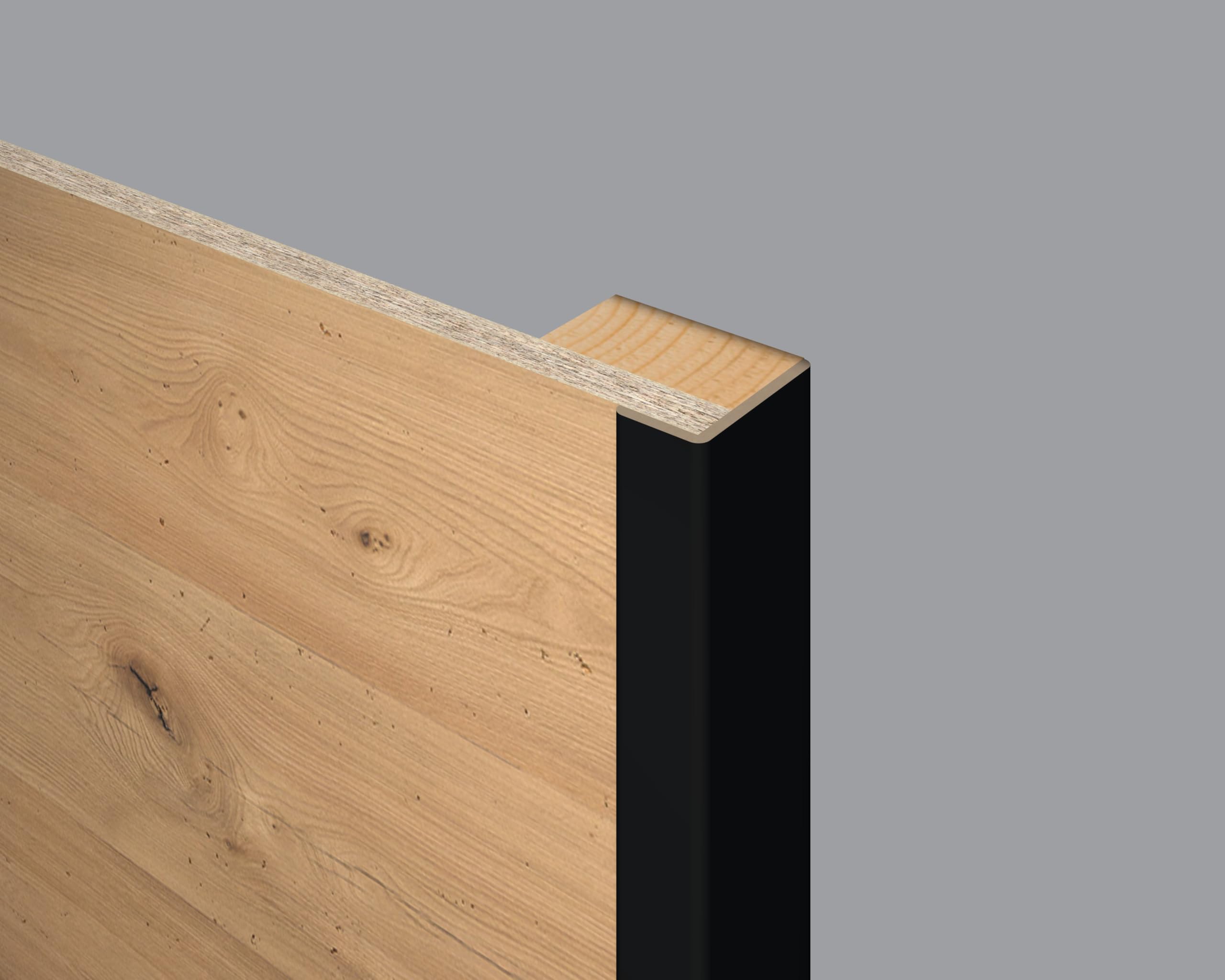 EGGER Abschlussleiste Winkelleiste Decowall WL537 schwarz