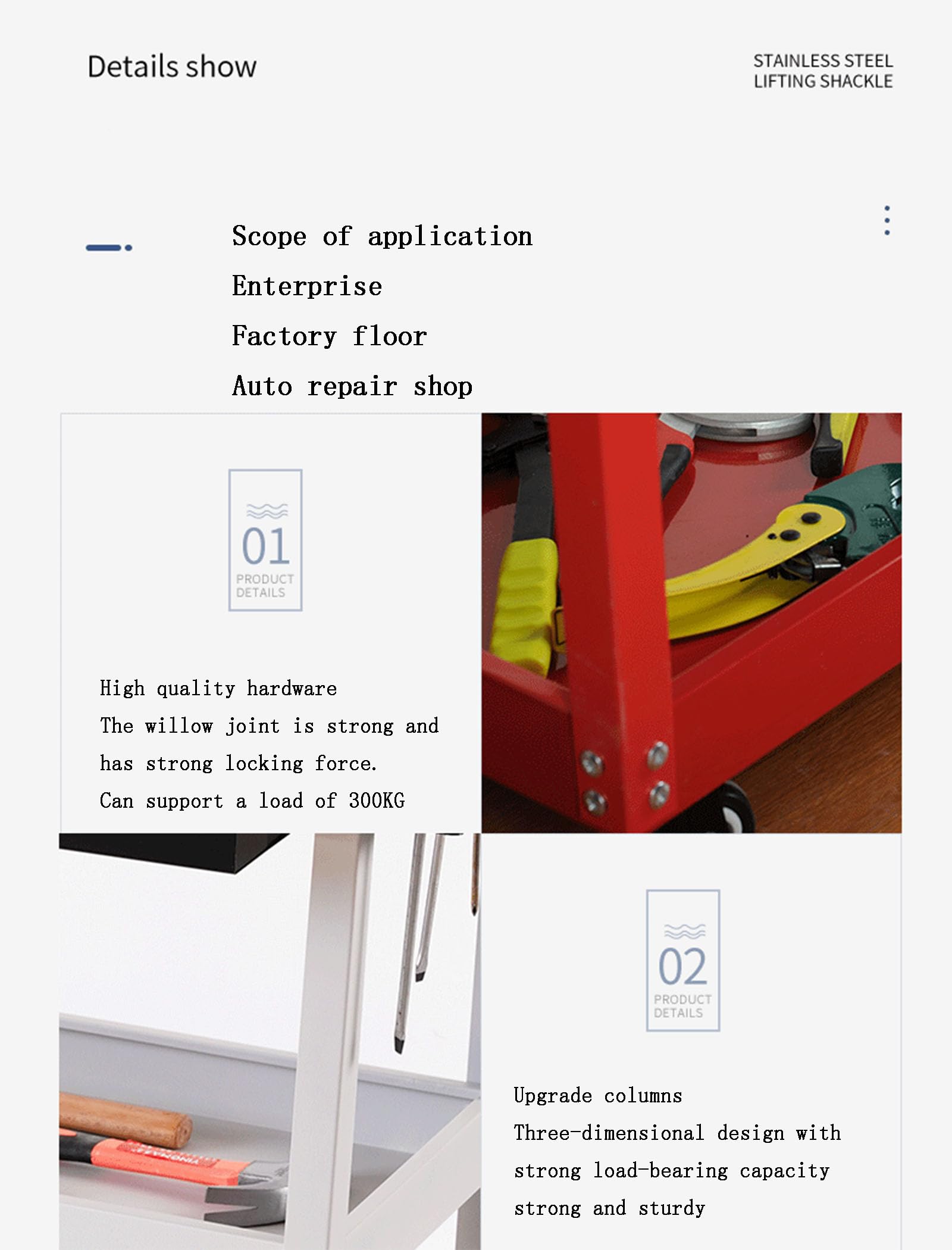 3-poziomowy wózek na narzędzia, mechaniczny organizer do przechowywania z tylną deską i uchwytem, wózek narzędziowy do magazynu i garażu, wytrzymałe rozwiązanie do przechowywania narzędzi