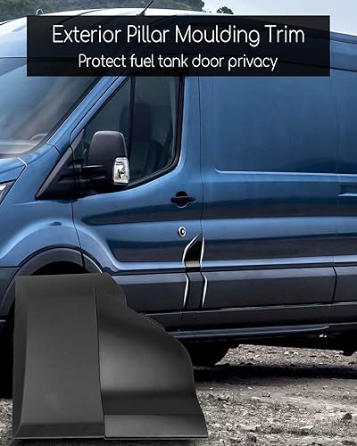 Miniatura 8 de Moldura de pilar exterior para el lado izquierdo del conductor, revestimiento para puerta de combustible para Ford Transit 150 250 350 2015 16 17 18